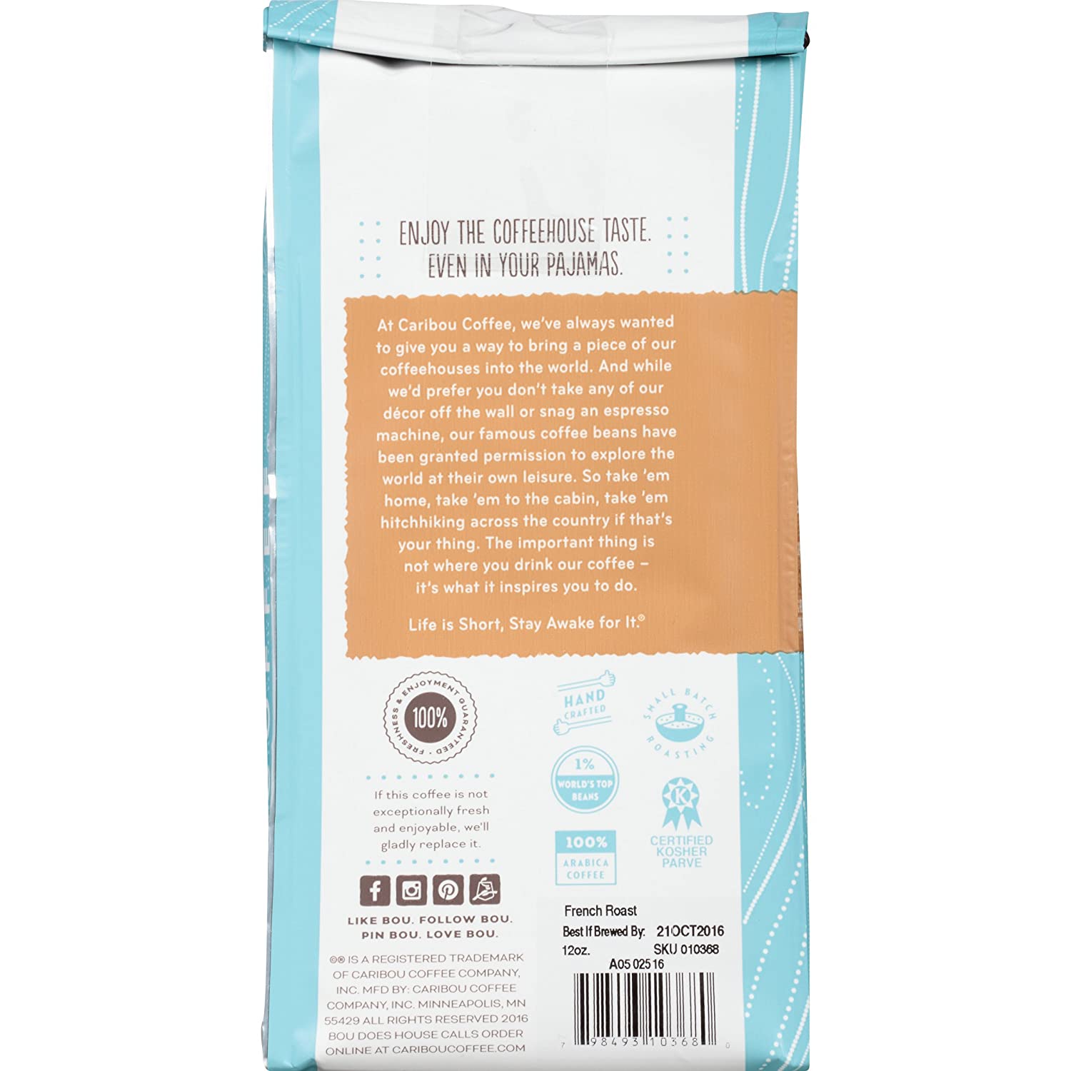 1 Caribou Coffee Roast Ground Coffee (12oz)