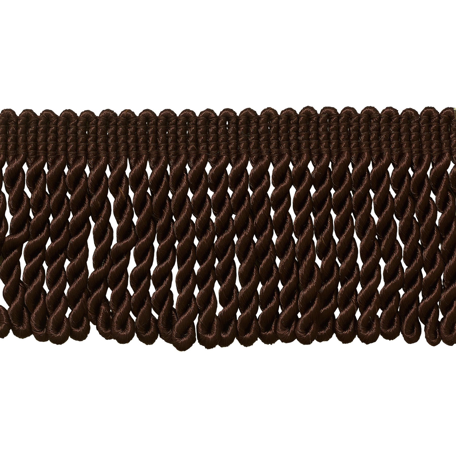 3 Inch Long Brown Bullion Fringe Trim, Style BFS3 Color: MOCHA - D2, Sold By the Yard image