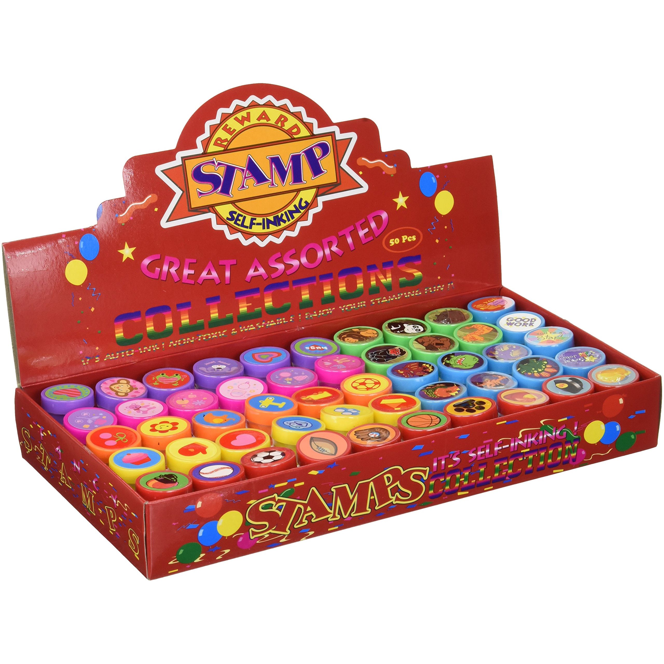 This 50 pcs stampers assortment is great as party favors, classroom giveaways, carnival redemptions or simply just arts crafts at home. These stampers are perfect for create your own greeting cards, scrapbooking and decorating stationery.