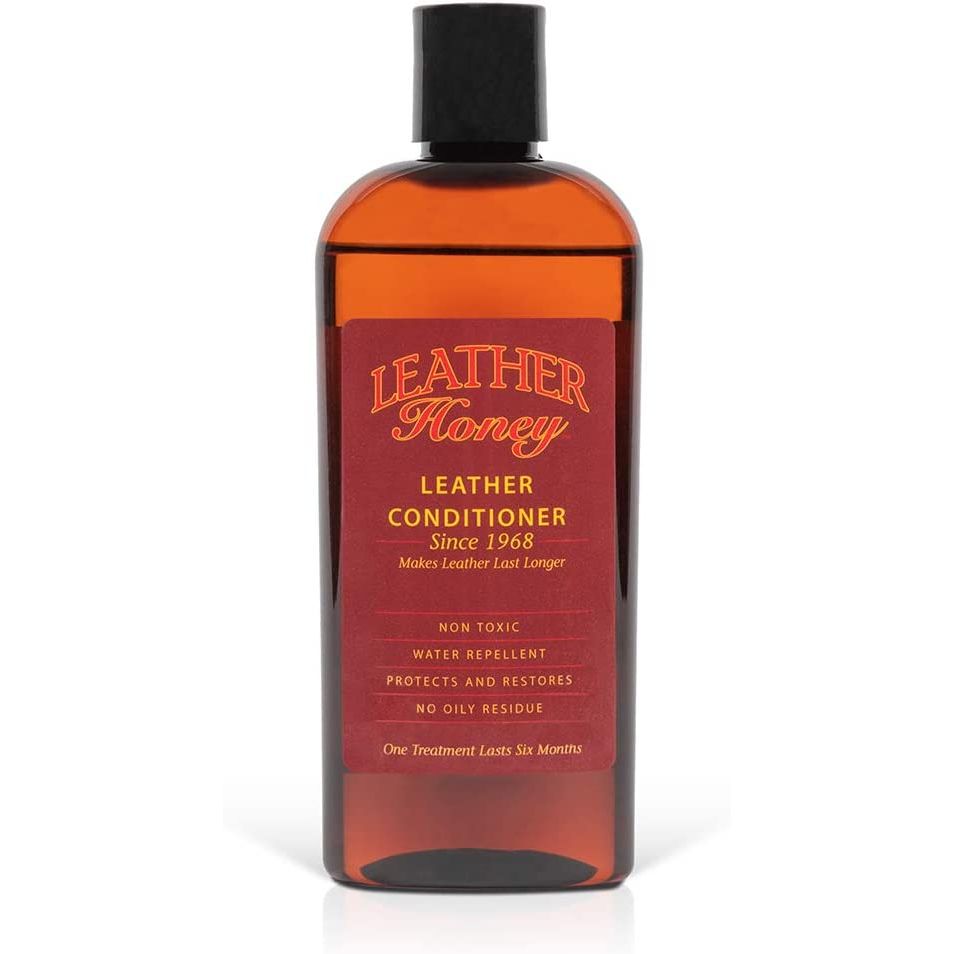 A LITTLE GOES A LONG WAY: To apply, put a quarter-size drop of Leather Honey Conditioner on a Leather Honey Lint-Free Applicator Cloth. Spot test in a discreet area and allow test area to dry. Then completely coat your leather in a thin, even layer of conditioner. Use product at room temperature or warm slightly before use.
