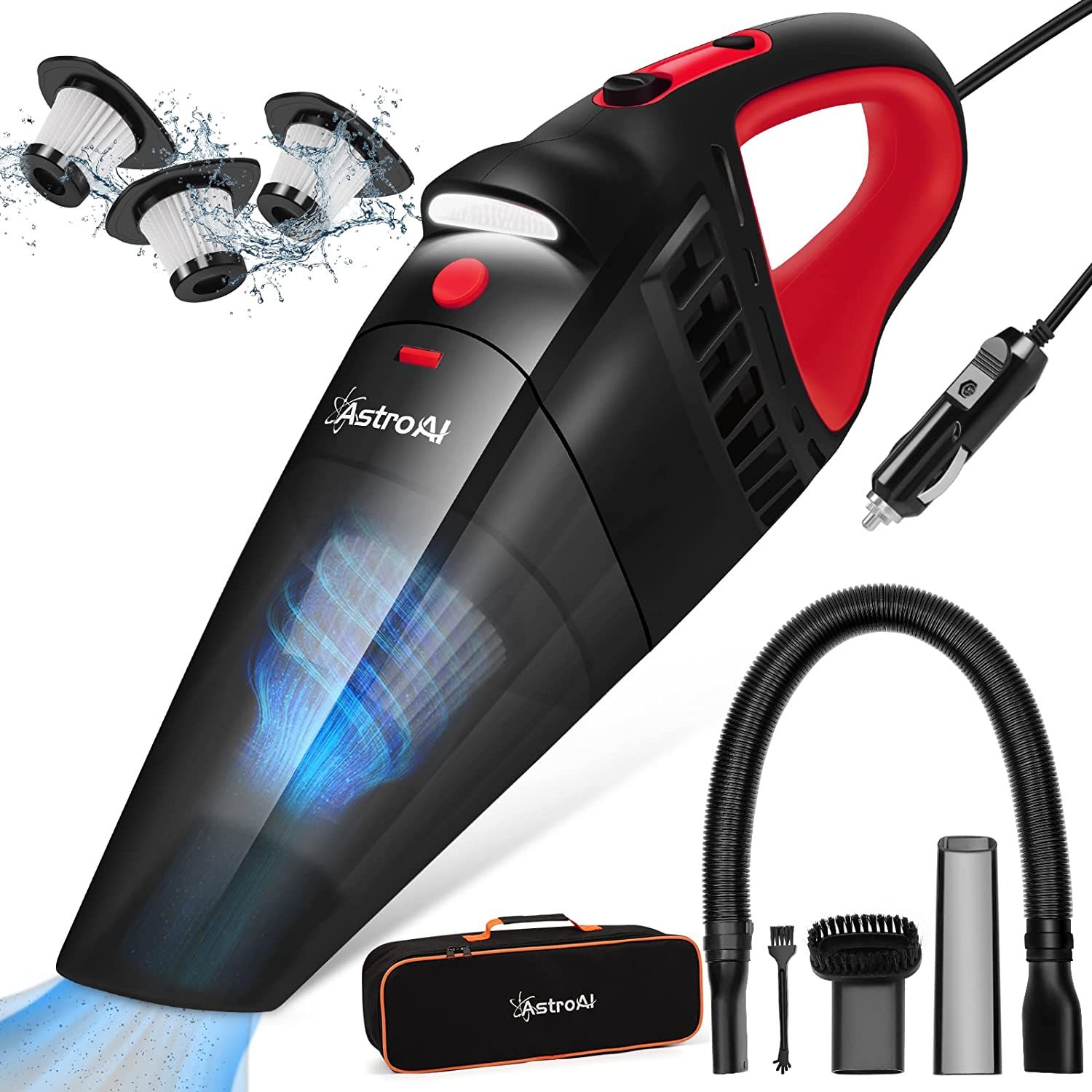 High Power and Strong Suction: 7500PA strong suction power, say goodbye to stains and wastes. Top-quality filters plus large capacity 560ML dust cup to absorb more dust and ashes.
