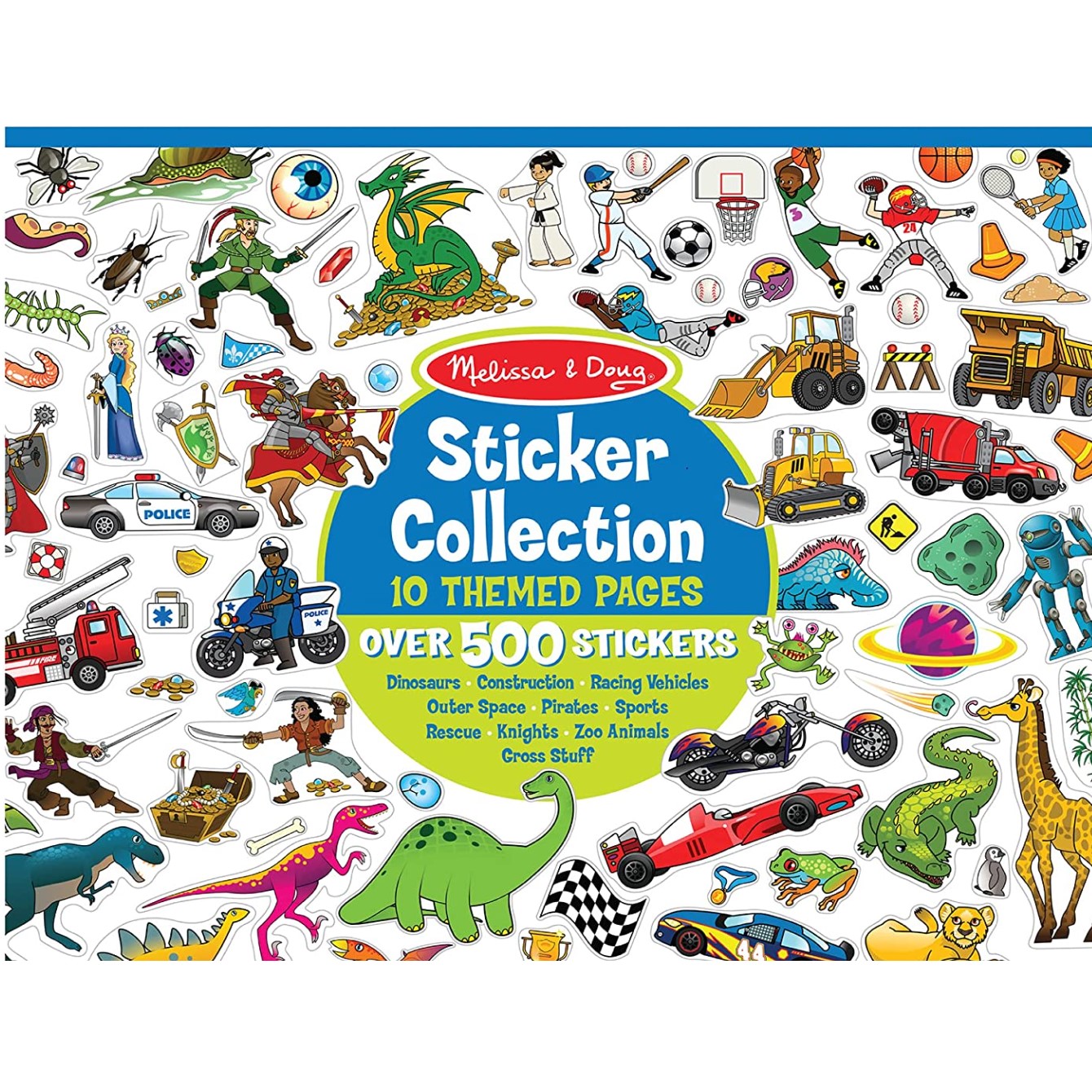 Melissa Doug Sticker Collection Book 10 Themed Pages Over 500 Stickers Art Craft in Crafts, Kids' Crafts, Stickers eBay