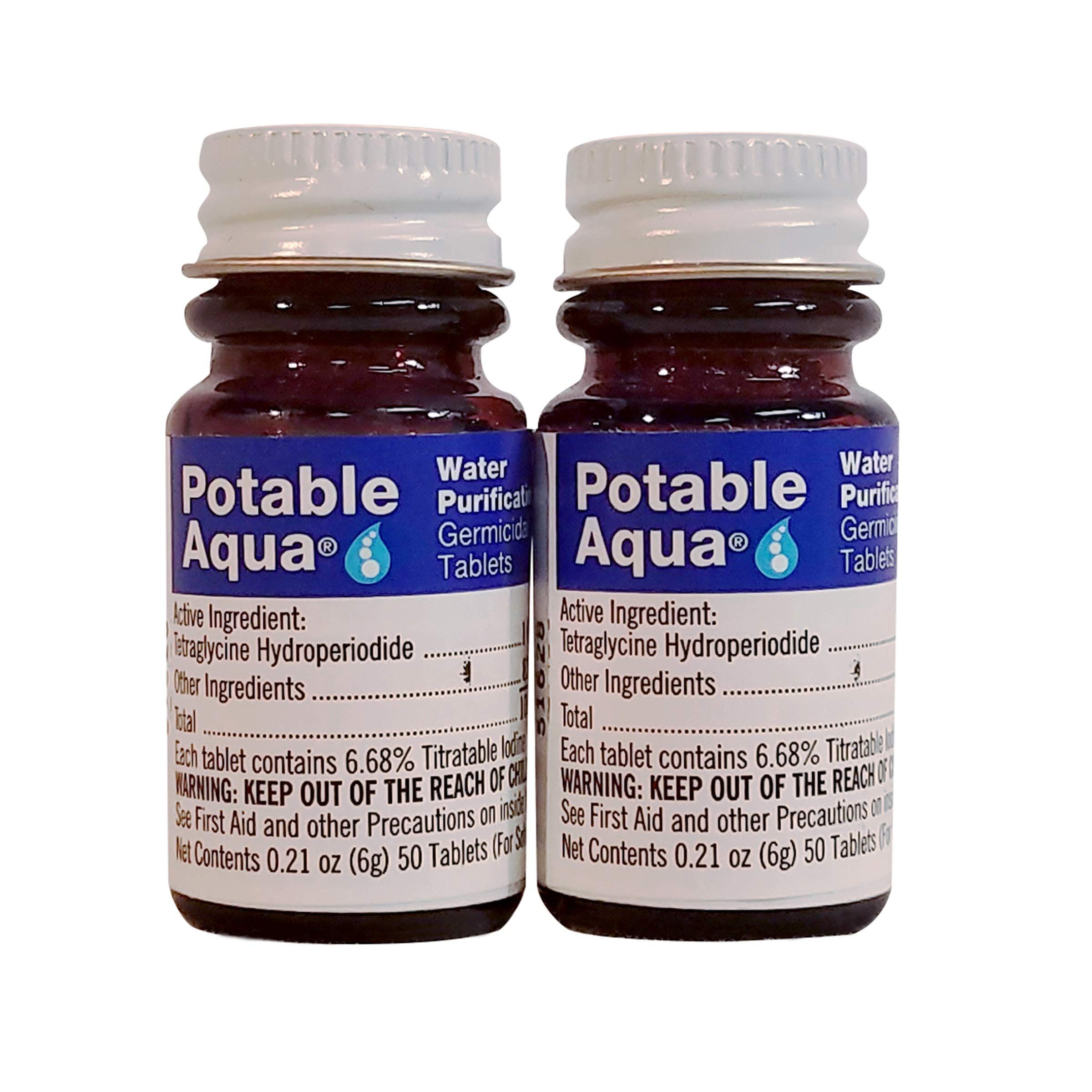 Potable Aqua Germicidal Water Purifier Tablets are a must-have for outdoor adventurers. These tablets effectively treat questionable water, making it safe to drink even in emergency situations. To use, simply add 2 tablets to 1 quart of water, loosely cap the container to allow for a small amount of leakage, and wait 5 minutes before shaking the co