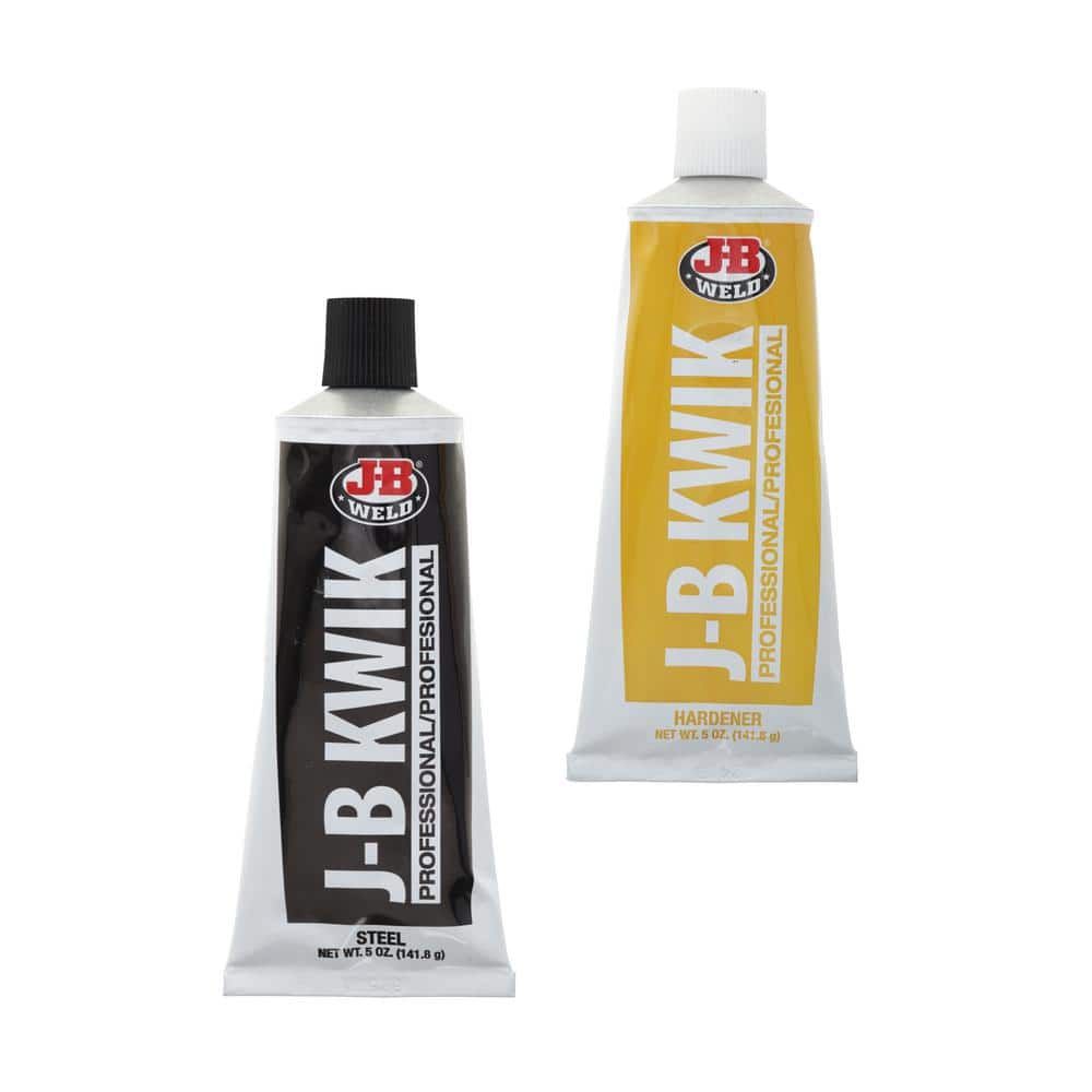 J-B Weld is The Original Cold Weld two-part epoxy system that provides strong, lasting repairs to metal and multiple surfaces. Mixed at a ratio of 1:1, it forms a permanent bond and can be shaped, tapped, filed, sanded and drilled after curing. At room temperature, J-B Weld sets in 4-6 hours to a dark grey color.