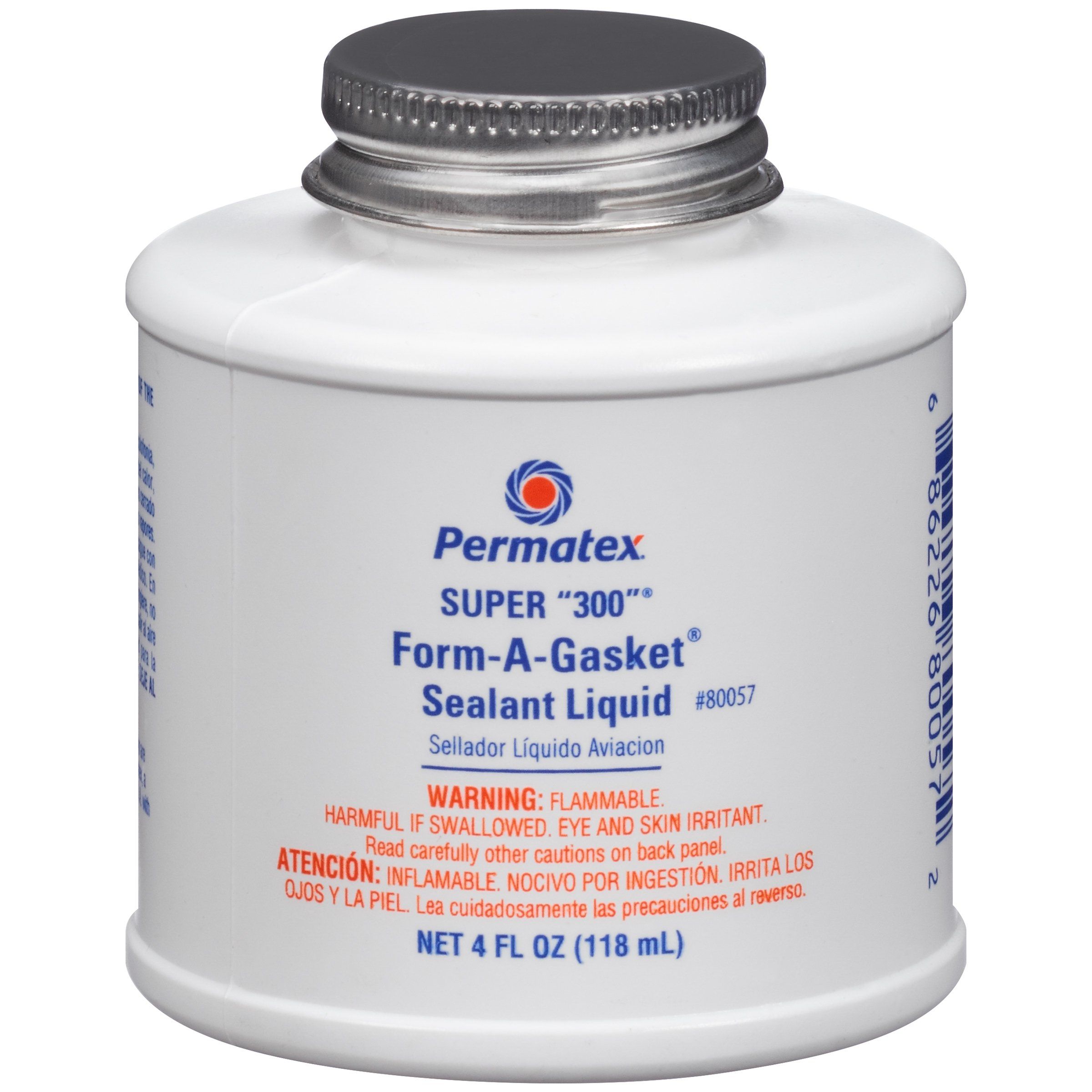 Permatex Super 300 Form-A-Gasket Sealant is a non-hardening sealant designed to resist heat transfer fluids such as oil or antifreeze. Temperature range -65 degree farenheit to 400 degree farenheit, resists antifreeze, aviation fuels, high-detergent oils and lubricants.