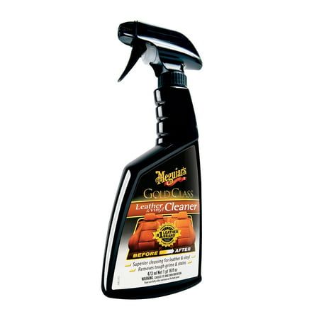 Meguiars Gold Class Leather Vinyl Cleaner is strong enough to remove stains, yet gentle enough for general cleaning of all leather and vinyl surfaces. It safely removes tough surface dirt and grime as well as embedded oil and water-based stains, all while revitalizing the surface to a clean like new appearance.