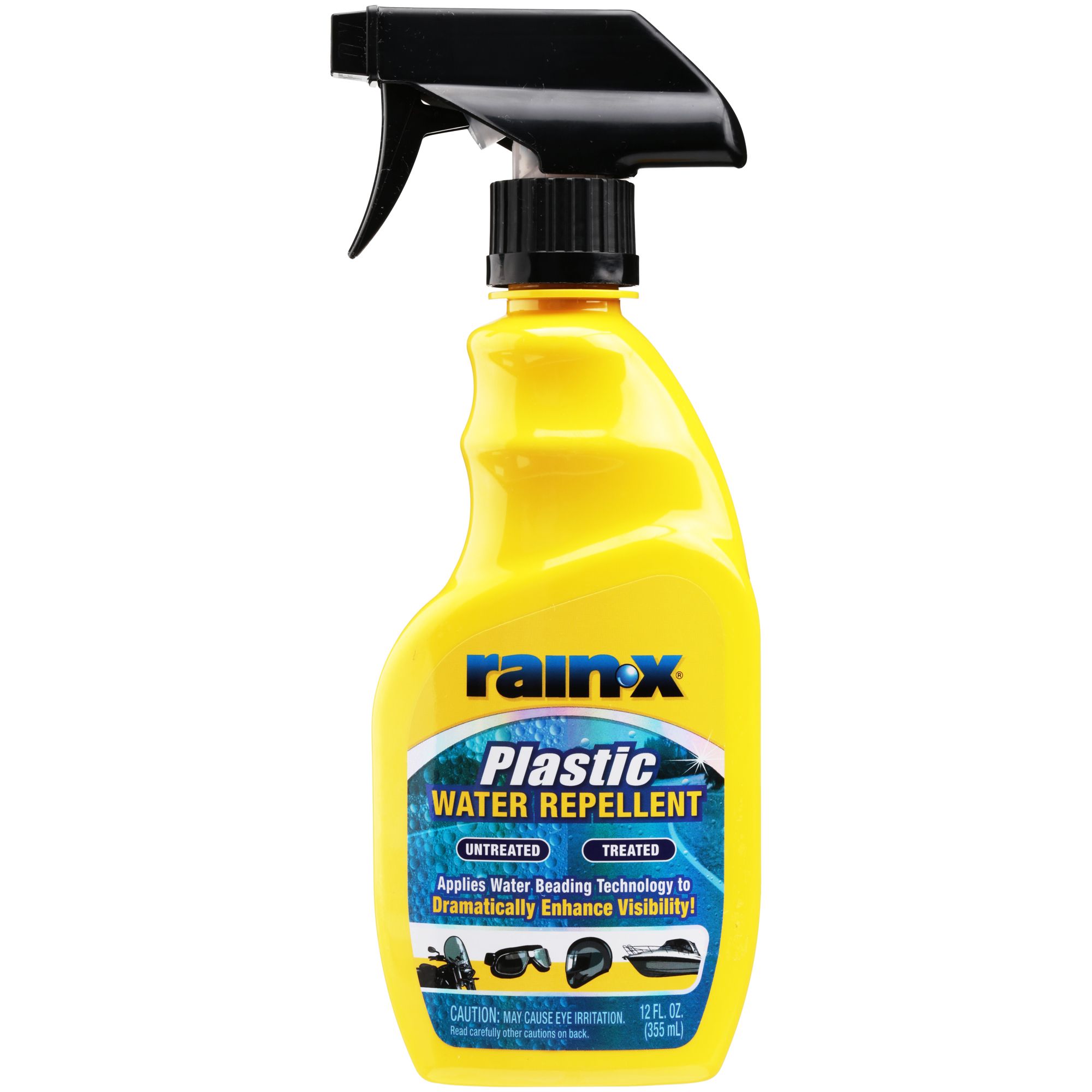 Stay safe in the rain by treating your favorite plastic items with this Plastic Water Repellent from Rain-X. Just spray and wipe on plastic surfaces to apply water beading technology to dramatically enhance visibility.