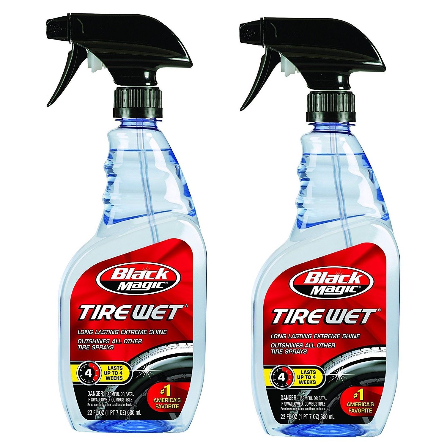 Easy to use, just spray and go - no wiping Sopus S50 BM23D Black Magic Wet Tire Spray - 23 oz.  