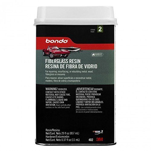 Suitable for a tremendous range of projects, Bondo Fiberglass Resin can stand alone or be used with backing strips, tape, cloth or fiberglass mat for jobs where you need reliable strength. This trusted fiberglass resin is ideal for resurfacing bathtubs or showers and joins most surfaces together with a lasting bond.