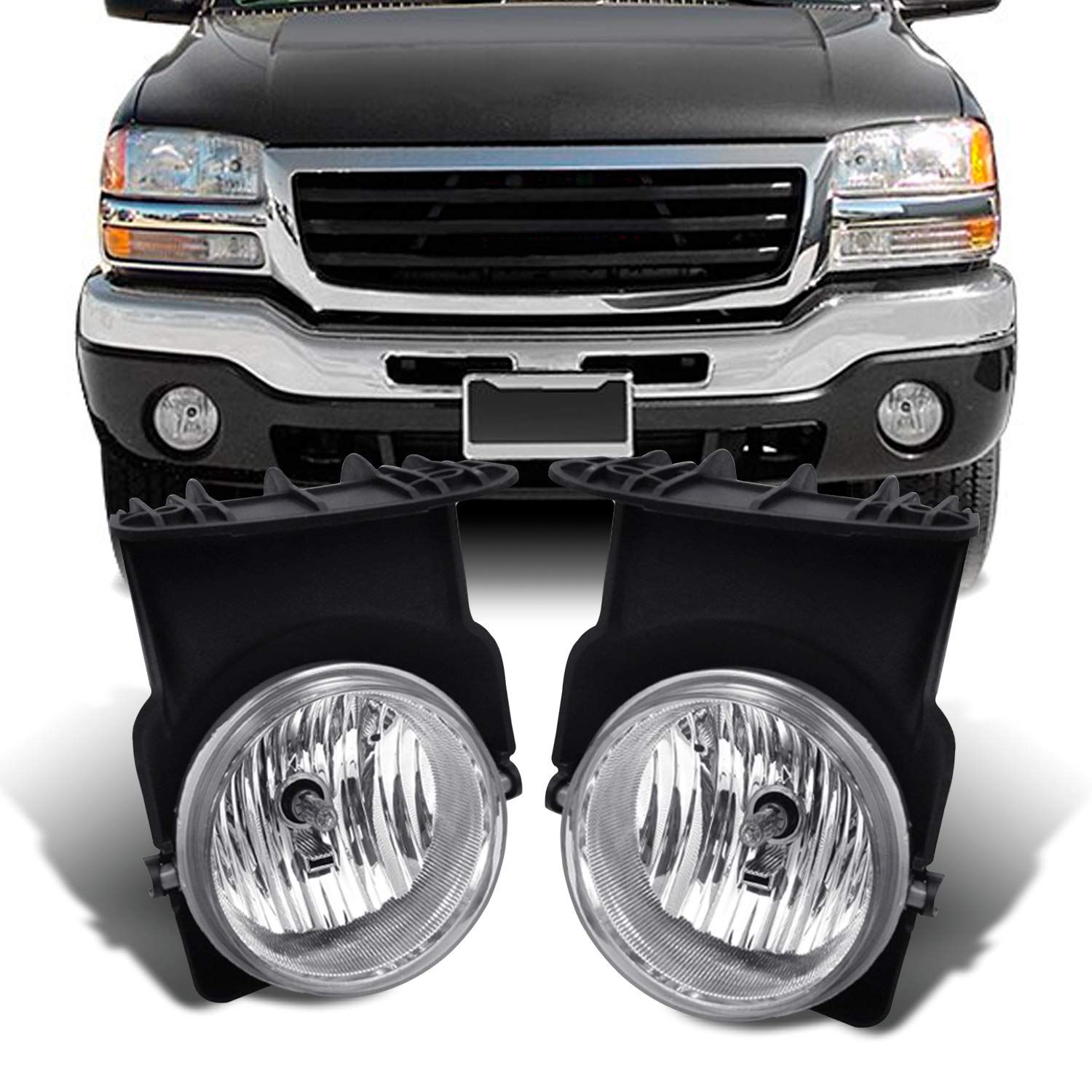 This is a 100 brand new Fog Light Assemblies Replacement Assembly in Polished Chrome Housing With Crystal Clear LensCompatible With:03-06 GMC Sierra***DOES NOT FIT DENALI MODEL***