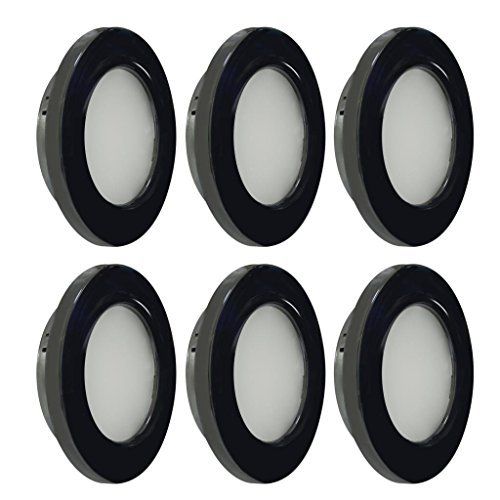 Pack of six! Commercial LED lights for vehicle ceiling, cabinets! Adopting the finest LED chips, these 12V LED cabinet lights consume really low power at 2 watts. And the lights are emitting 110 lumens. It really saves battery energy. You could install several of them up on the ceiling to get uniform lighting.