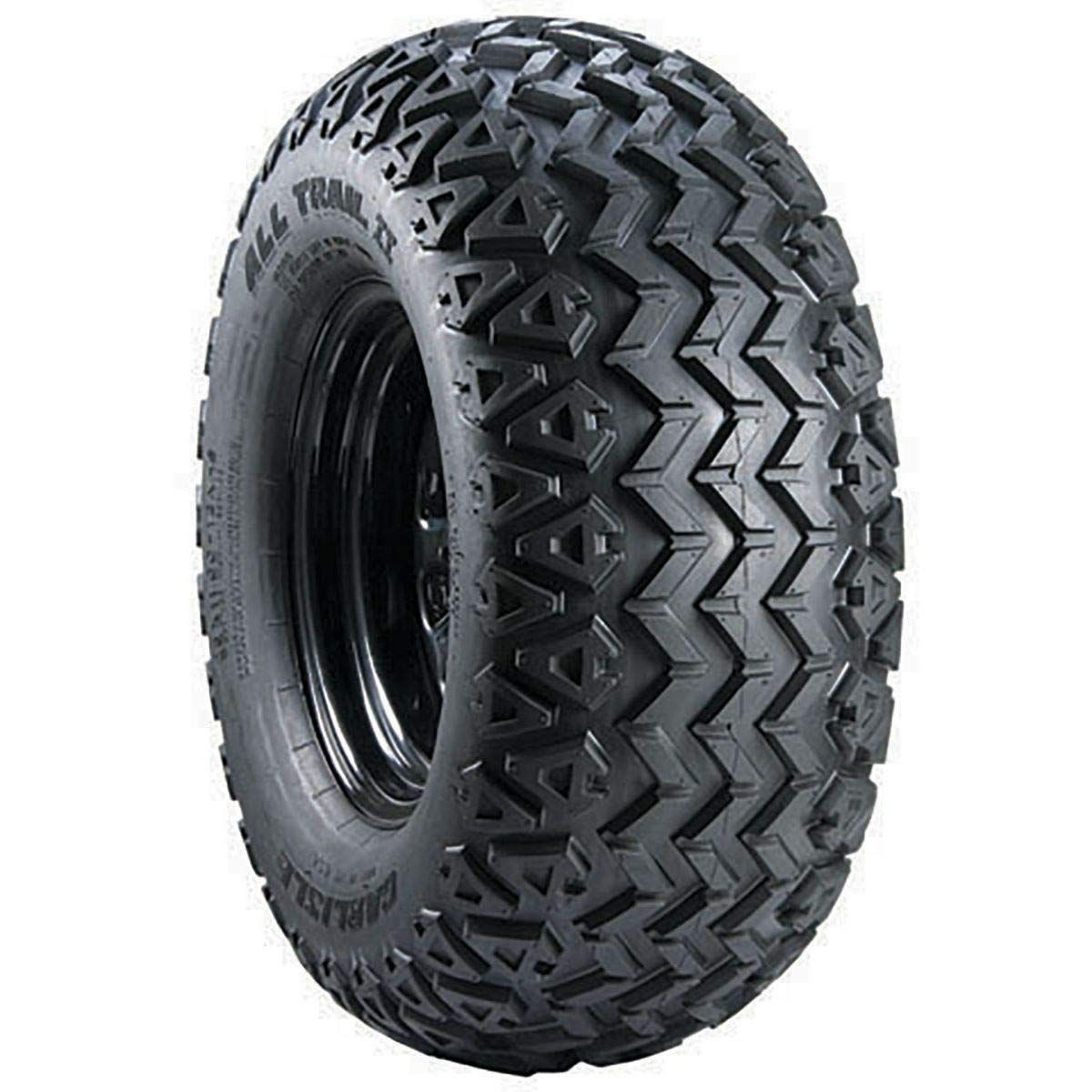 All Trail II ATV tires from Carlisle are designed for hard surfaces where even wear and durability are a concern. All trail tires are constructed from heavy duty materials that resist damage from punctures, cuts and abrasions common to off road conditions. Innovative tread block designs increase traction in most conditions.