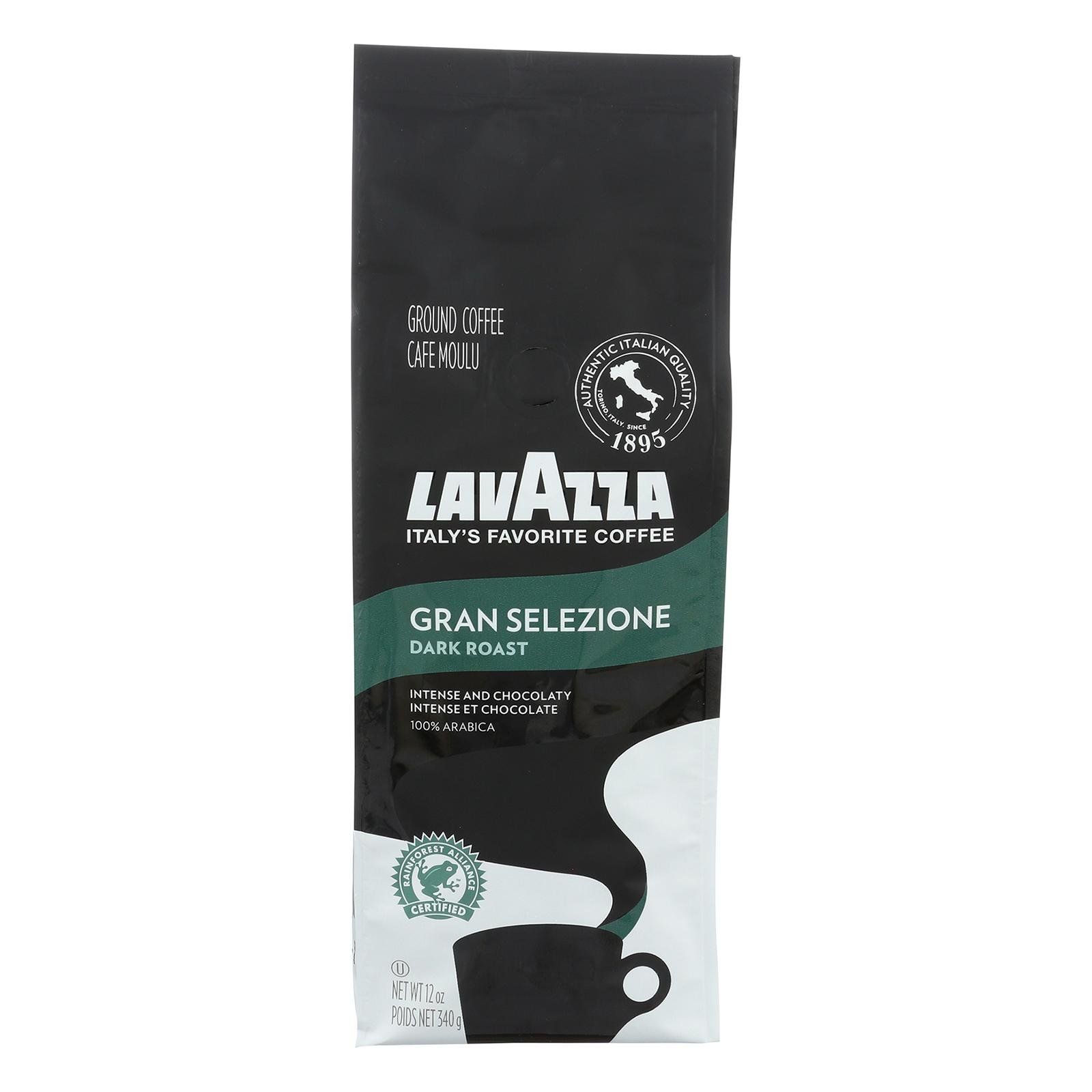 One 12 oz. bag of Lavazza Gran Selezione Italian ground coffee