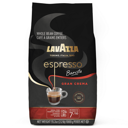 Lavazza Gran Créma Espresso features a blend of South American coffees combined with fragrant Asian varieties and intense coffees from the African highlands. It is a medium roast with very intense body and smoky aftertaste. Can be ground for drip brewing but you will get the most satisfaction from an espresso brew.