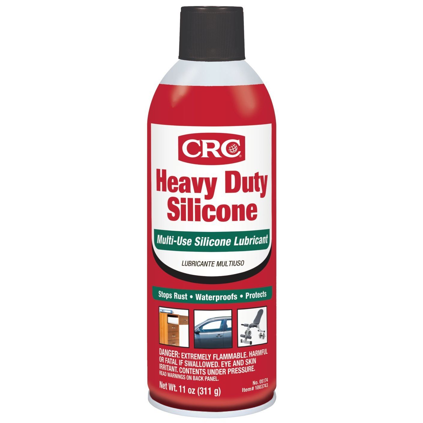 Lubricates and eliminates squeaking and binding caused by friction. Film is clean, odorless, and highly resistant to water. Use on nylon, rubber, metal non-metal surfaces.