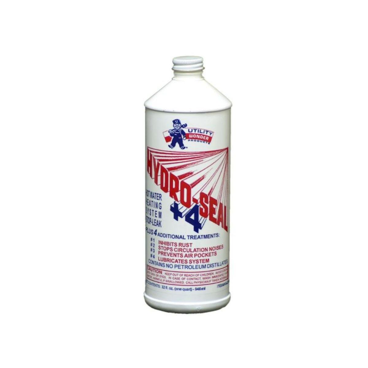 Utility Wonder 15-2011 One (1) Quart HYDRO-SEAL+4 Hot Water Boiler Stop LeakThis liquid treatment seals leaks in circulating hot water systems, plus it inhibits rust, stops circulation noise, prevents air pockets and lubricates the system. It contains no petrochemicals.