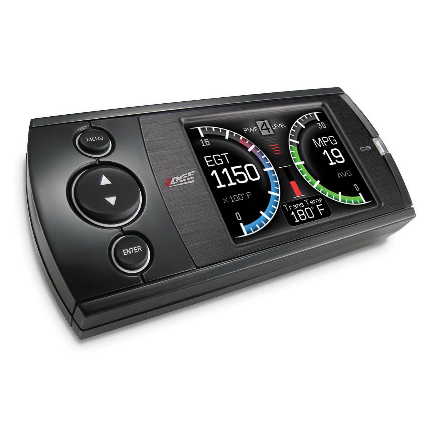 The Evolution CS is an in-cab controller, monitor, and digital gauge display for your Gas Trucks . This power programmer maximizes performance in a variety of ways. Simply plug in to the OBDII (diagnostic) port under the dash and select a program level to re-program your truck's computer. With a full color, high resolution 2.