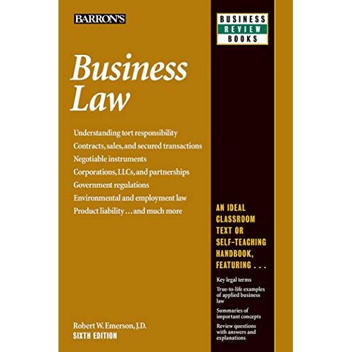 Barron’s Business Review series is a must-read for college students who want to improve their business acumen. Business Law, in particular, is a comprehensive guide to the legal aspects of business operations. The book covers a wide range of topics, including contract law, product liability, consumer protection, and international law.