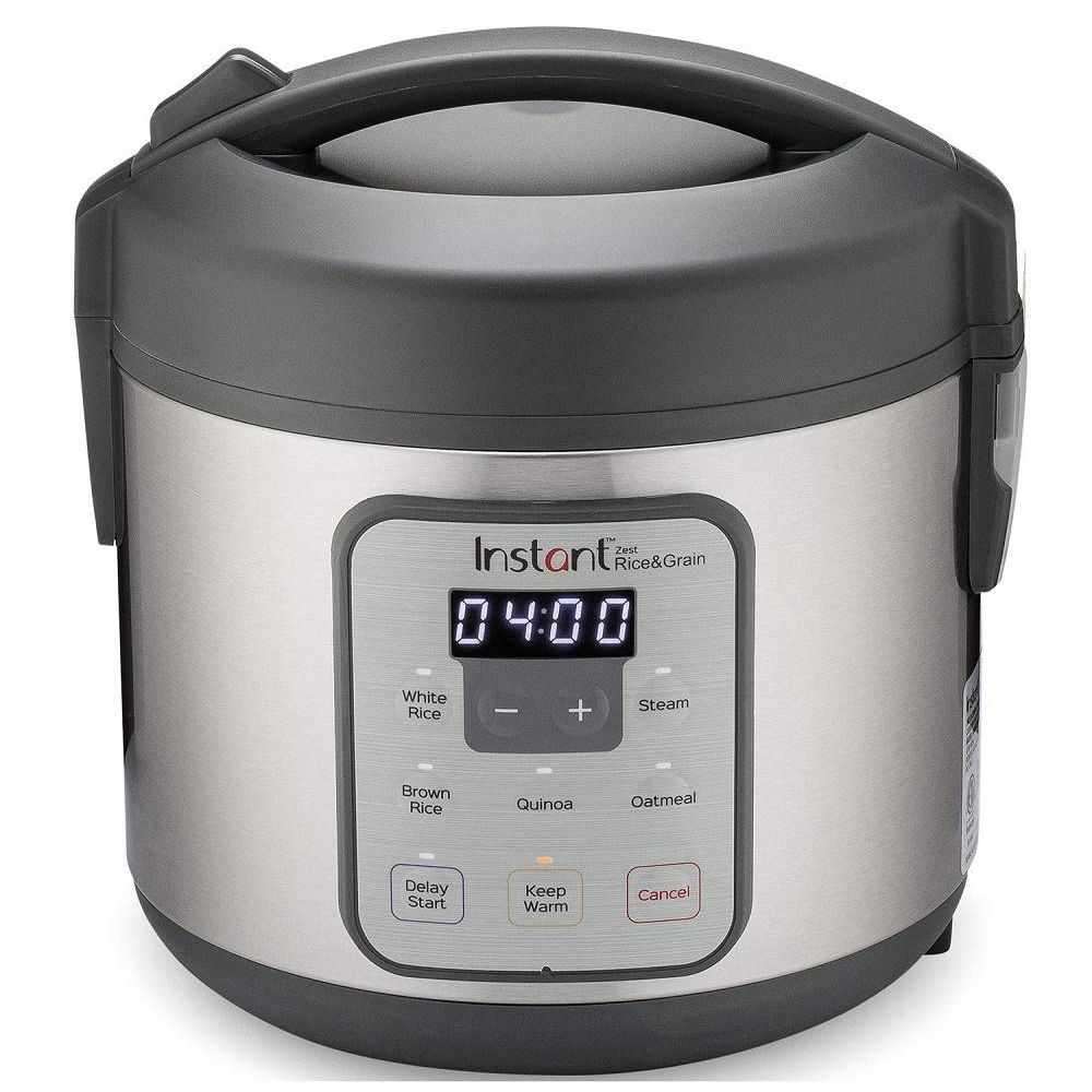From the makers of Instant Pot, the Instant Zest Rice and Grain Cooker with 8-cup capacity is the perfect combination of value, convenience and cooking ease. Smart cooking programs help you save time and ensure dishes turn out exactly as you want them to. Fine-tune and save cooking times and temperatures that suit your familys tastes.