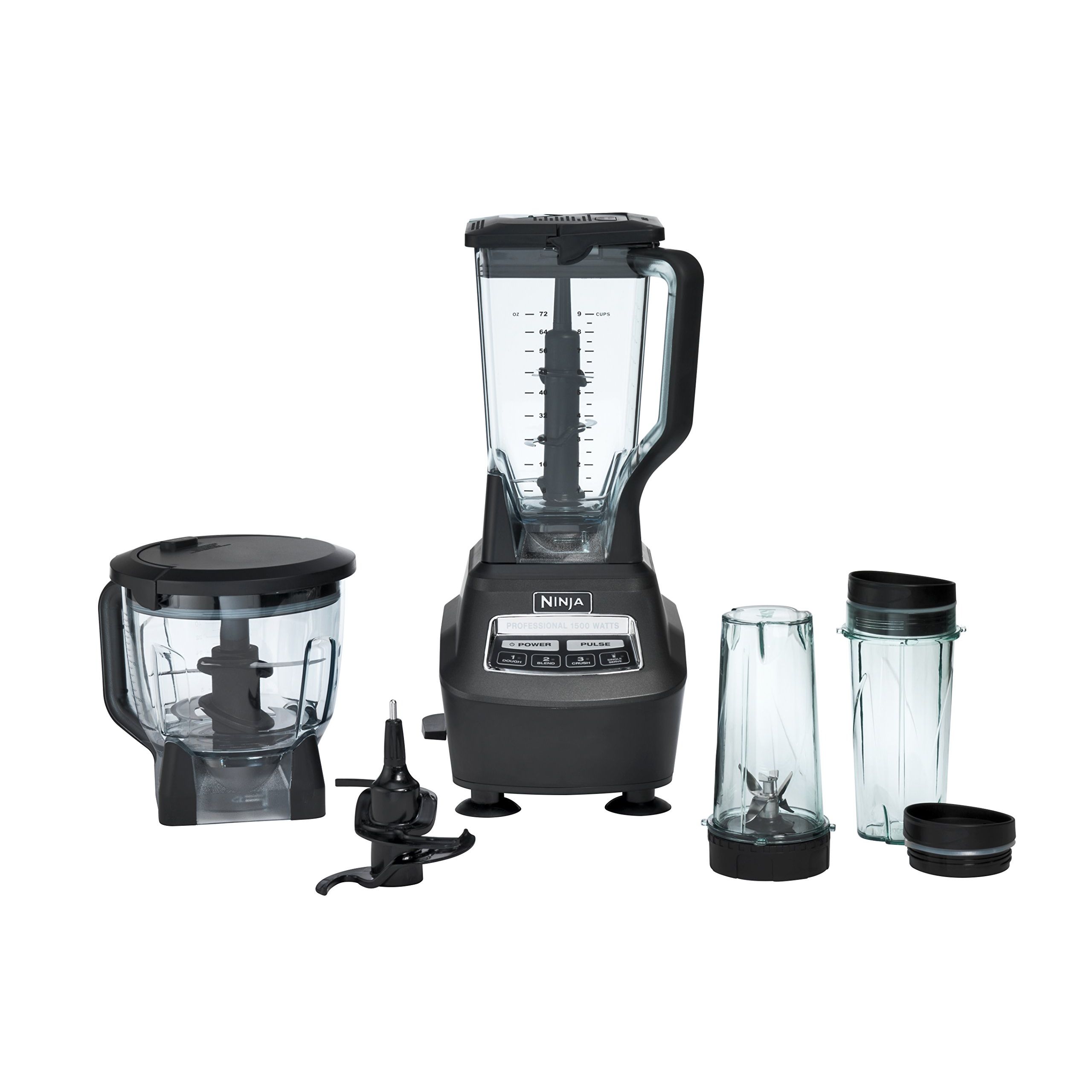 Experience the ultimate kitchen companion with the Ninja BL770 Mega Kitchen System. This powerhouse appliance boasts four functions in one, including smoothie making, food processing, dough mixing, and drink preparation.