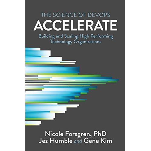 The book "Accelerate: The Science of Lean Software and DevOps: Building and Scaling High Performing Technology Organizations" is written by Nicole Forsgren, Jez Humble, and Gene Kim. It was published in 2018 and is a comprehensive guide to building and scaling high-performing technology organizations.