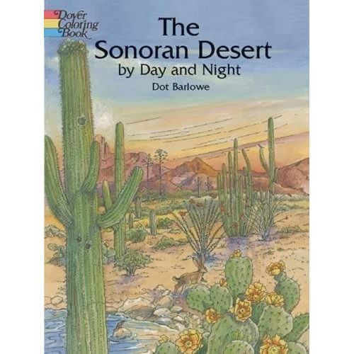 The Sonoran Desert by Day and Night Coloring Book is a nature-themed coloring book that features the picturesque landscapes and unique flora and fauna of the Sonoran desert in Arizona and Mexico.