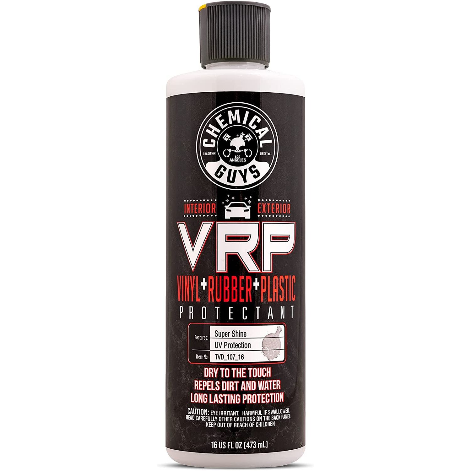 V.R.P. super shine dressing is a dry-to-the-tough water-based dressing that works great on leather, vinyl, plastic, rubber and tires. V.R.P. can be used on both interior and exterior surfaces. It creates an invisible shield that repels water, dirt and dust. It also protects surfaces from damaging UV rays. V.R.P.