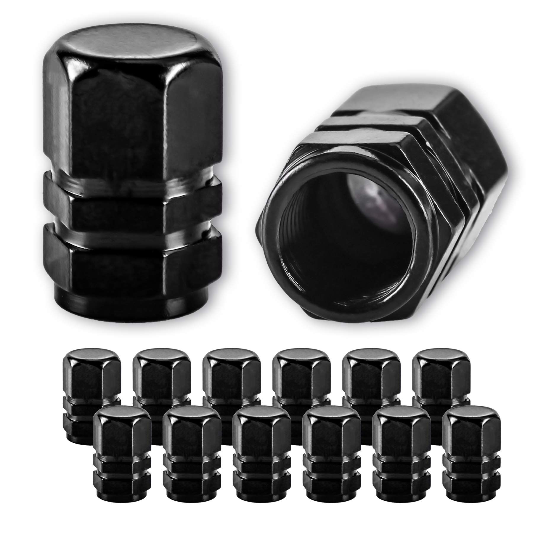 The valve cap is made of good quality and durable aluminum alloy, enhanced seal to help prevent air leakage.. Easy to install, 12pcs valve stem caps, it's can easily tightened use your hand. Beautiful appearance, fits vehicles of various colors.. Any issues or questions please feel free to contact us, we are always here to satisfy all of you..