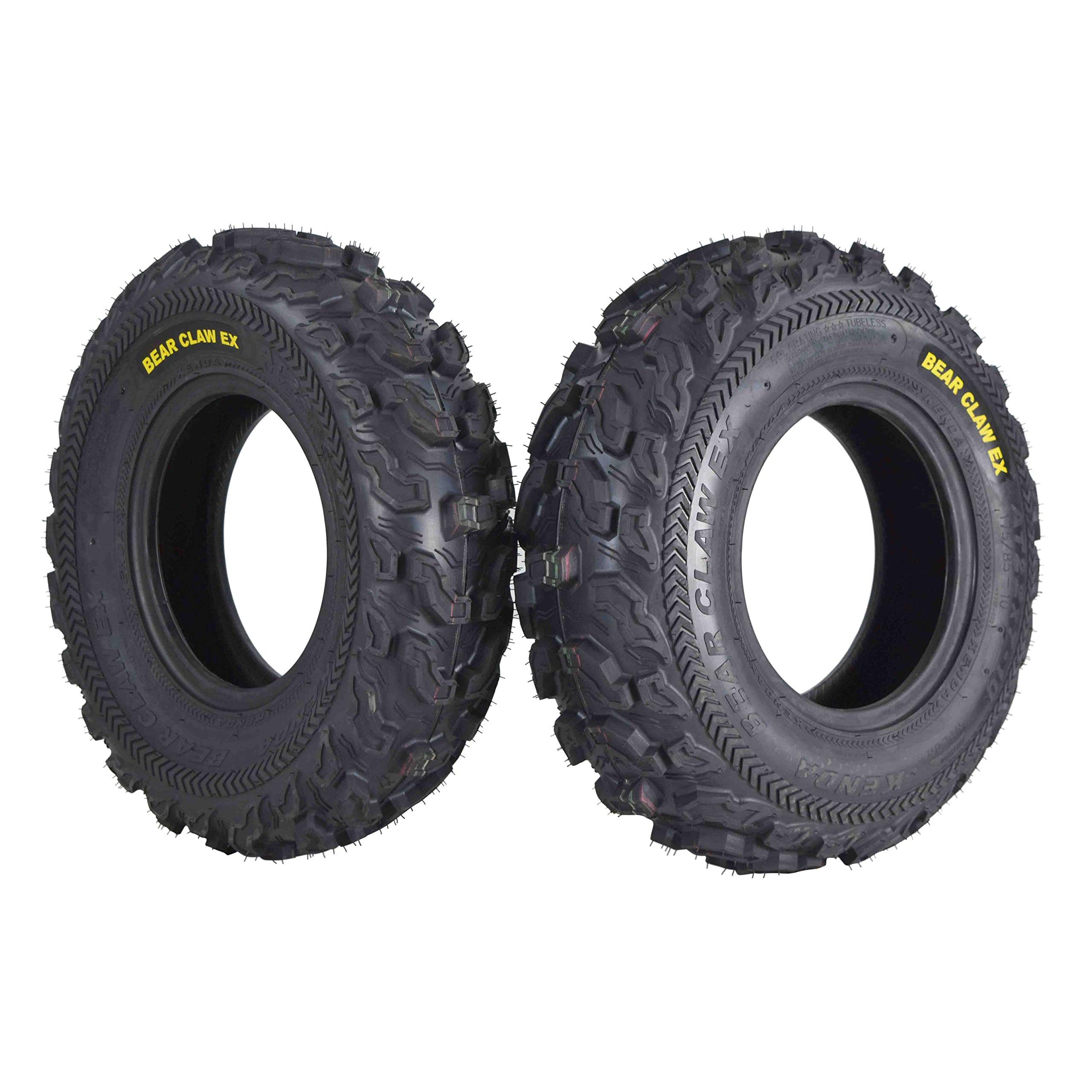 The Kenda Bear Claw EX is an exceptional ATV tire that features an aggressive tread design, making it ideal for all types of terrain, including snow, mud, and rocks. The tire also has a built-in rim saver on sidewall casing that protects the rim from damaging debris.