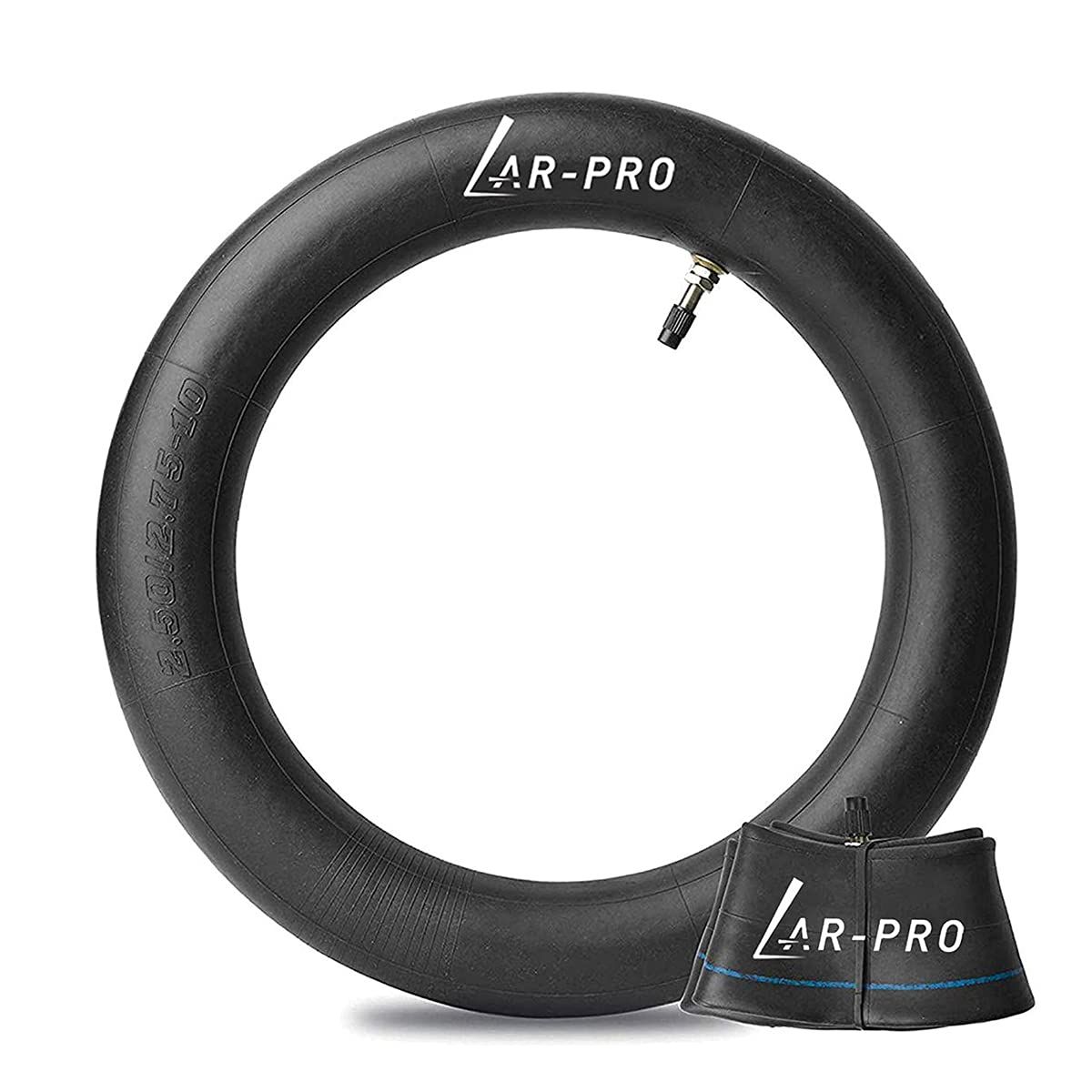 Get ready to hit the trail with the AR-PRO Dirt Bike Replacement Inner Tubes. These high-quality inner tubes come in a 2-pack, so you'll always have a spare on hand when you need it. They are designed to fit dirt bikes with a 10-inch rim and tire widths of 2.5 inches to 2.75 inches, making them a universal fit for many different dirt bike models.