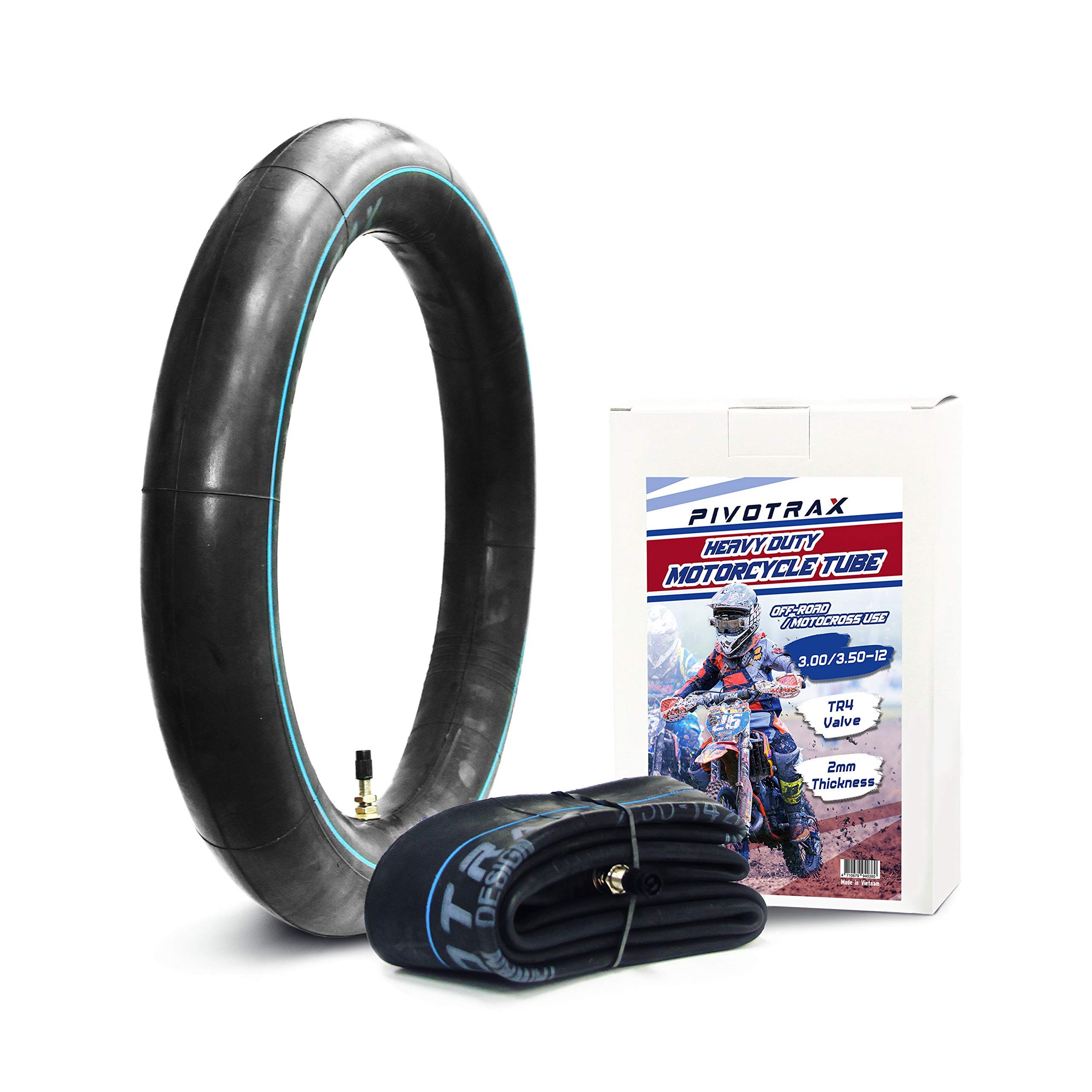 PIVOTRAX Inner Tubes are the perfect addition to any motocross or enduro bike. They are compatible with several makes and models, including Kawasaki KLX 110, Honda CRF50, and Yamaha TTR 90, to name a few. The heavy-duty TR4 valve stem and seamless construction make these inner tubes incredibly durable.