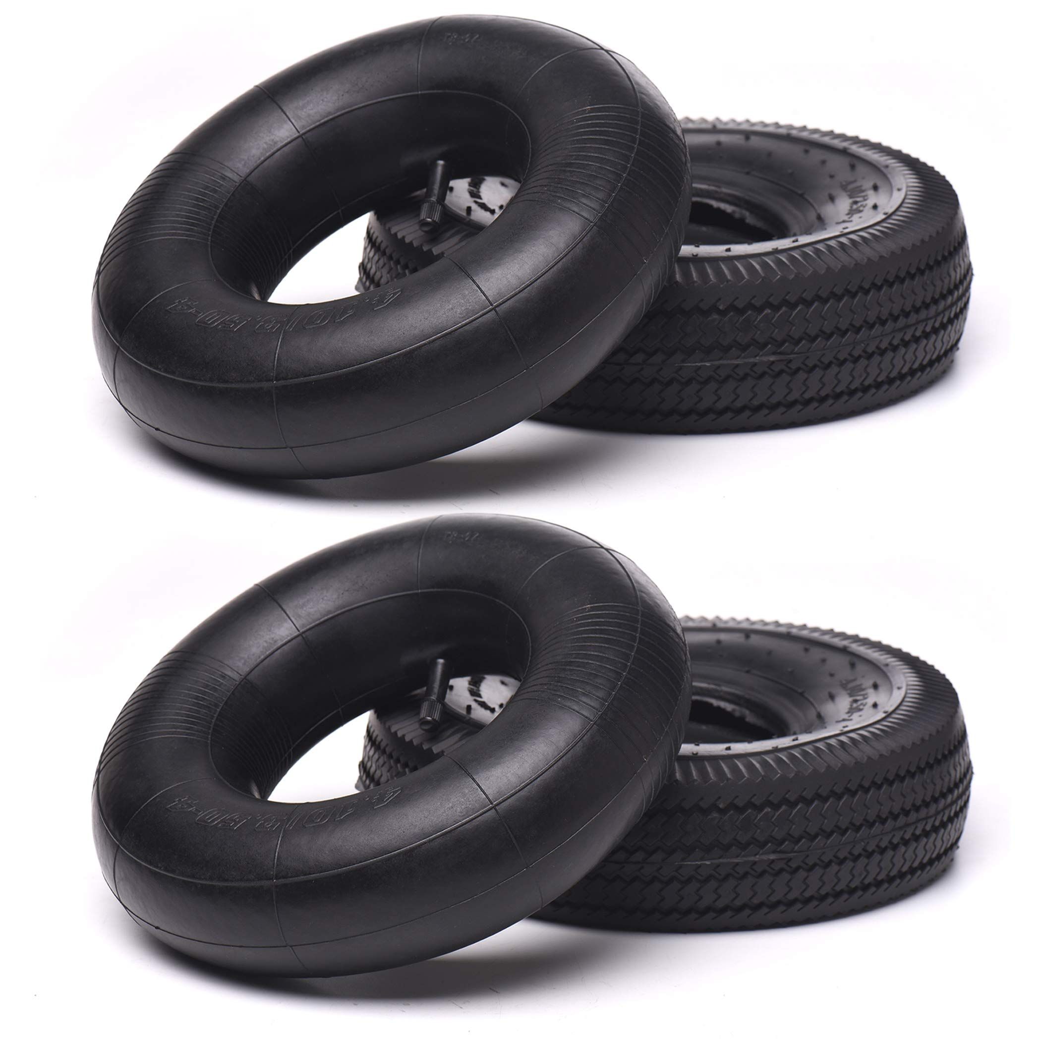 AR-PRO has the perfect replacement tires and inner tubes for vehicles with 4 rims that are 3.50-4.10 wide, such as lawn mowers, snow blowers, hand trucks, generators, and more. Their products are guaranteed to fit and provide a comfortable ride.