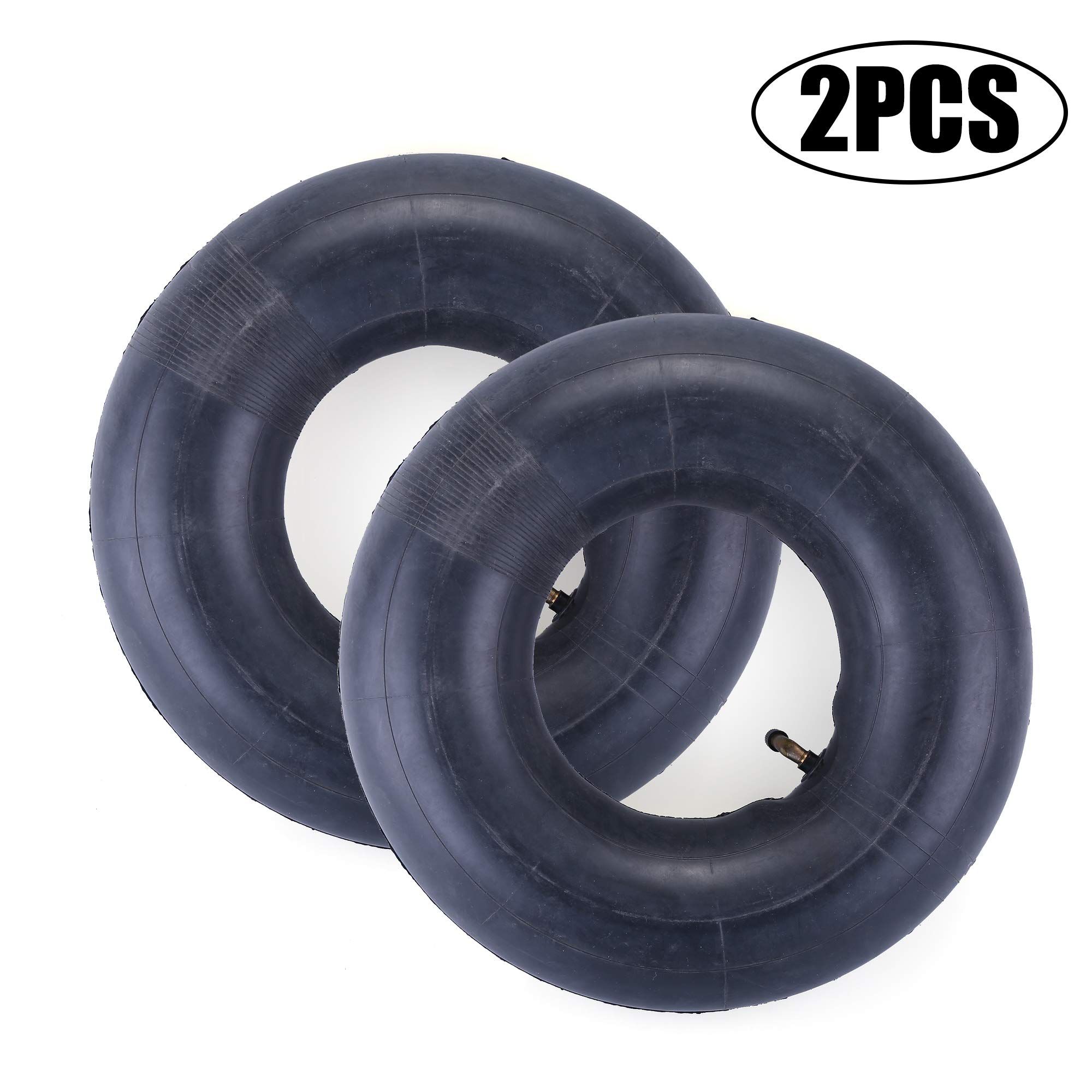 This inner tube is designed to fit a variety of small vehicles, including ATVs, go-karts, dune buggies, wagons, lawn mowers, and garden tractors that use tire size 13x5.00-6. It also fits 5.30-6 and 4.50-6 size tires, making it a versatile option for those who need a durable and reliable inner tube.