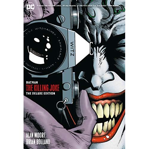 Alan Moore
"Batman: The Killing Joke Deluxe (New Edition)" is a graphic novel written by Alan Moore and illustrated by Brian Bolland. The story explores the relationship between Batman and his arch-nemesis, the Joker.
