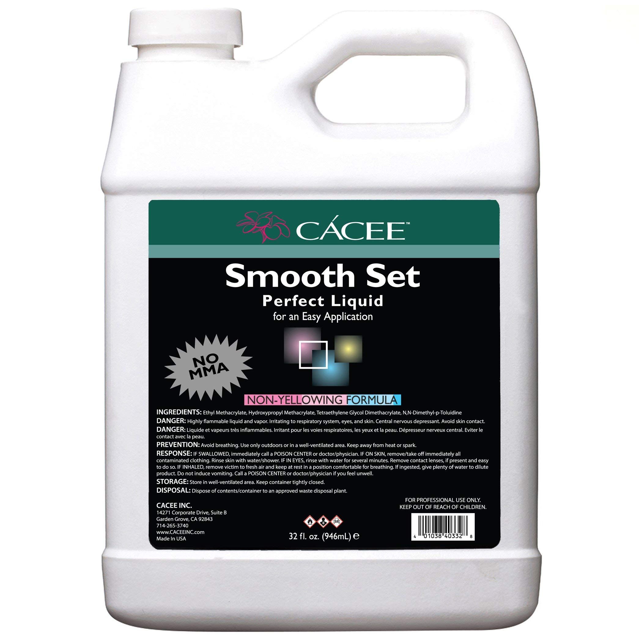 The Cacee Smooth Set Perfect Liquid is a top-quality acrylic liquid perfect for creating flawless acrylic nails. Specially formulated to ensure color clarity, this product is perfect for nail techs looking to provide their clients with long-lasting and vibrant nails.