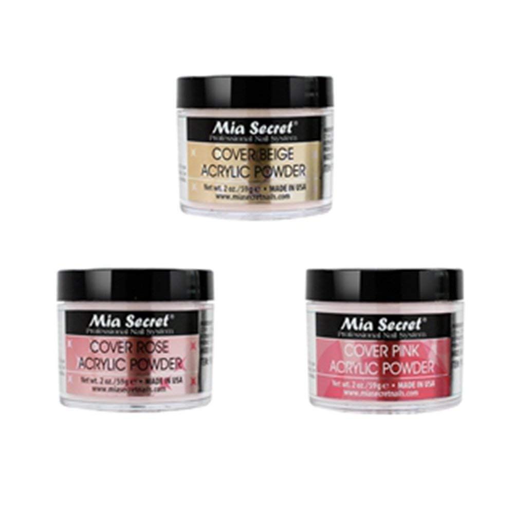 Achieve a flawless and long-lasting finish with Mia Secret Acrylic Powder 3 color set. The set includes three beautiful shades - Pink, Beige, and Rose - perfect for any occasion or outfit. Each container contains 2 oz. of high-quality acrylic powder, ensuring that you have ample product to create stunning manicures.