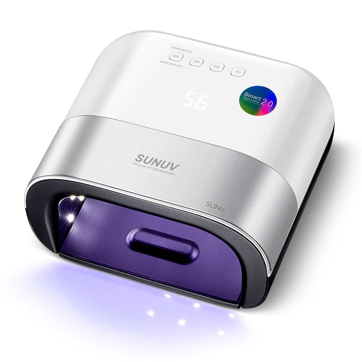 Get the perfect salon-style nails with the SUN3 Nail Dryer! This product features 36 pieces of durable, long lasting LED beads that are evenly distributed inside the dryer. This ensures uniform curing of gel nail polish, and its fashion appearance and wide zone makes it easy to cure 5 fingernails or toenails at the same time.