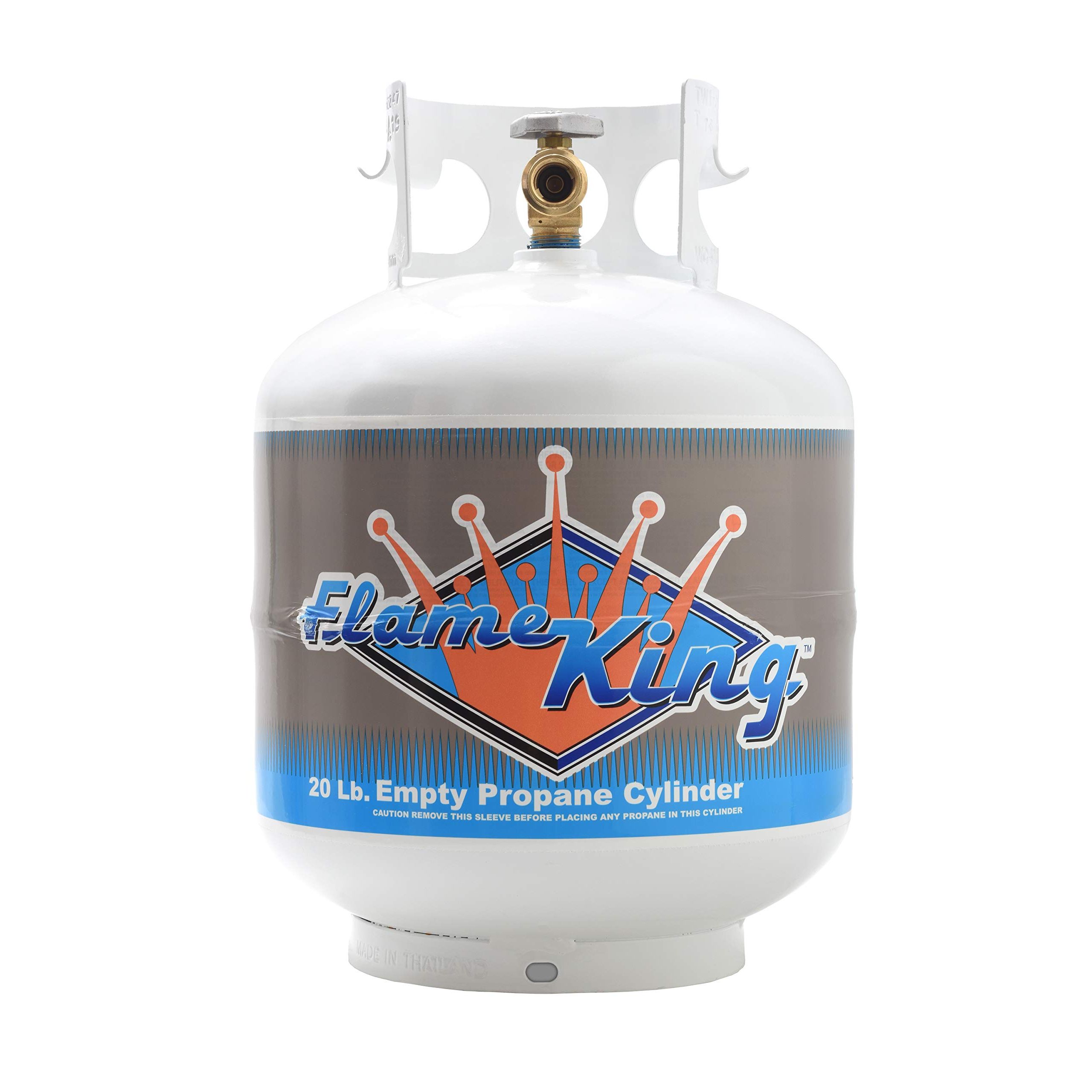 The Flame King 20 lbs. propane tank is a top-notch product crafted from high-quality steel, ensuring unwavering dependability. It has been subjected to stringent testing, including X-ray and hydrostatic testing, guaranteeing its durability and safety.