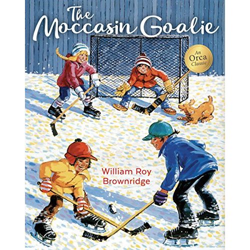 The Moccasin Goalie is a young adult sports novel by William Roy-Brownridge. The story is set in a small First Nations community in northern Ontario and follows the life of a talented young hockey player, Shelby Coyote.
Shelby is a gifted athlete and stands out on the ice due to his skill and speed.