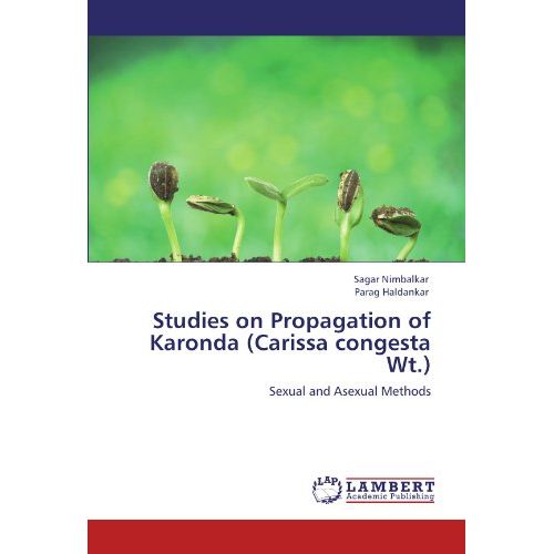 The propagation of Karonda (Carissa congesta Wt.) refers to the process of growing new plants from seeds, cuttings or other plant parts. The study on propagation of Karonda aims to discover the most efficient and effective methods for growing new plants from this particular species. This information can be highly useful in agriculture, where Karonda may be grown for its fruit, medicinal properties, or as an ornamental shrub. 