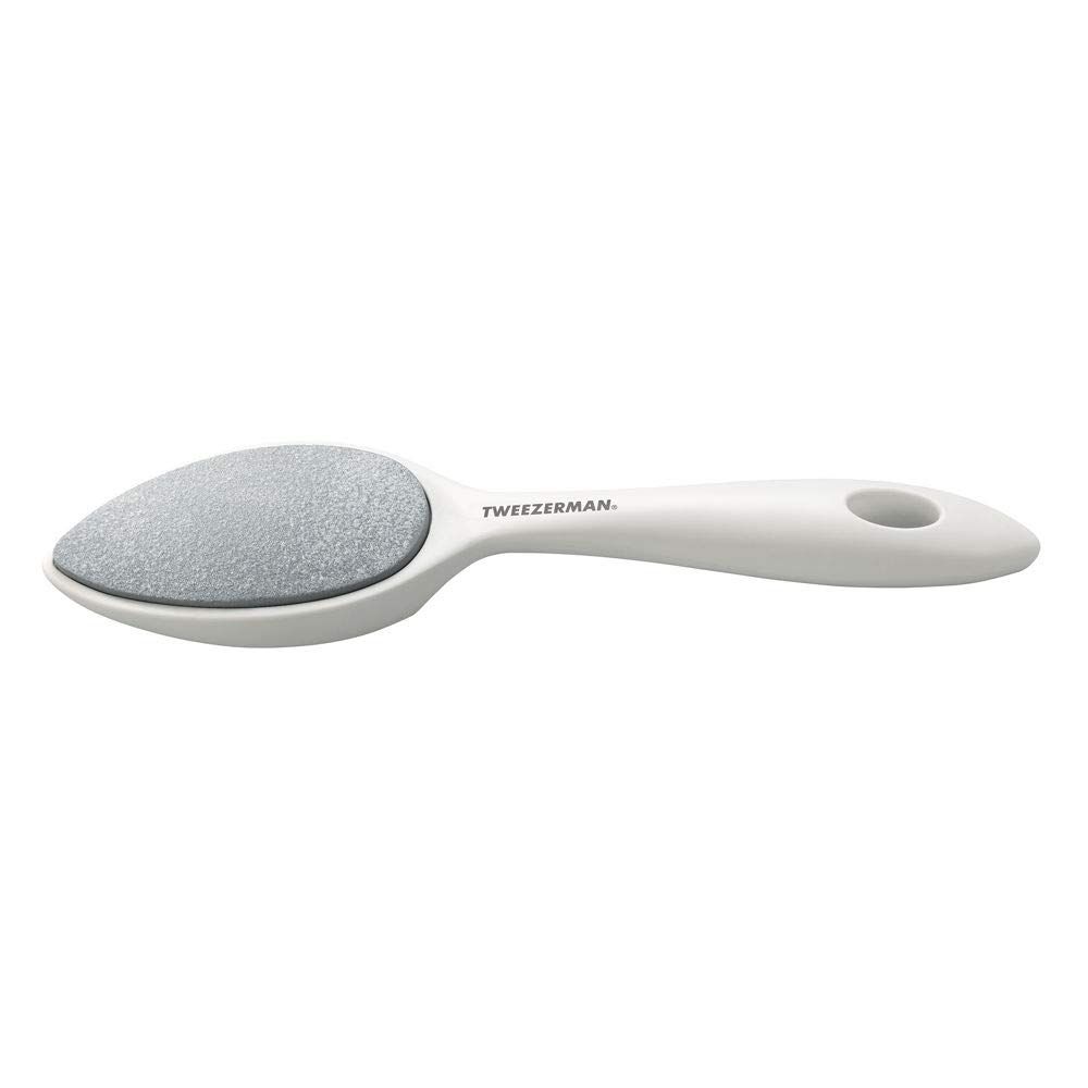 The Tweezerman Sole Smoother Anti-Bacterial Callus Stone Model No. 5069-R is a foot scrubber designed to remove calluses and rough skin on the feet. It is made of high-quality ceramic and features an ergonomic handle for comfortable use. The callus stone also has an anti-bacterial treatment, which helps prevent the spread of bacteria and viruses.