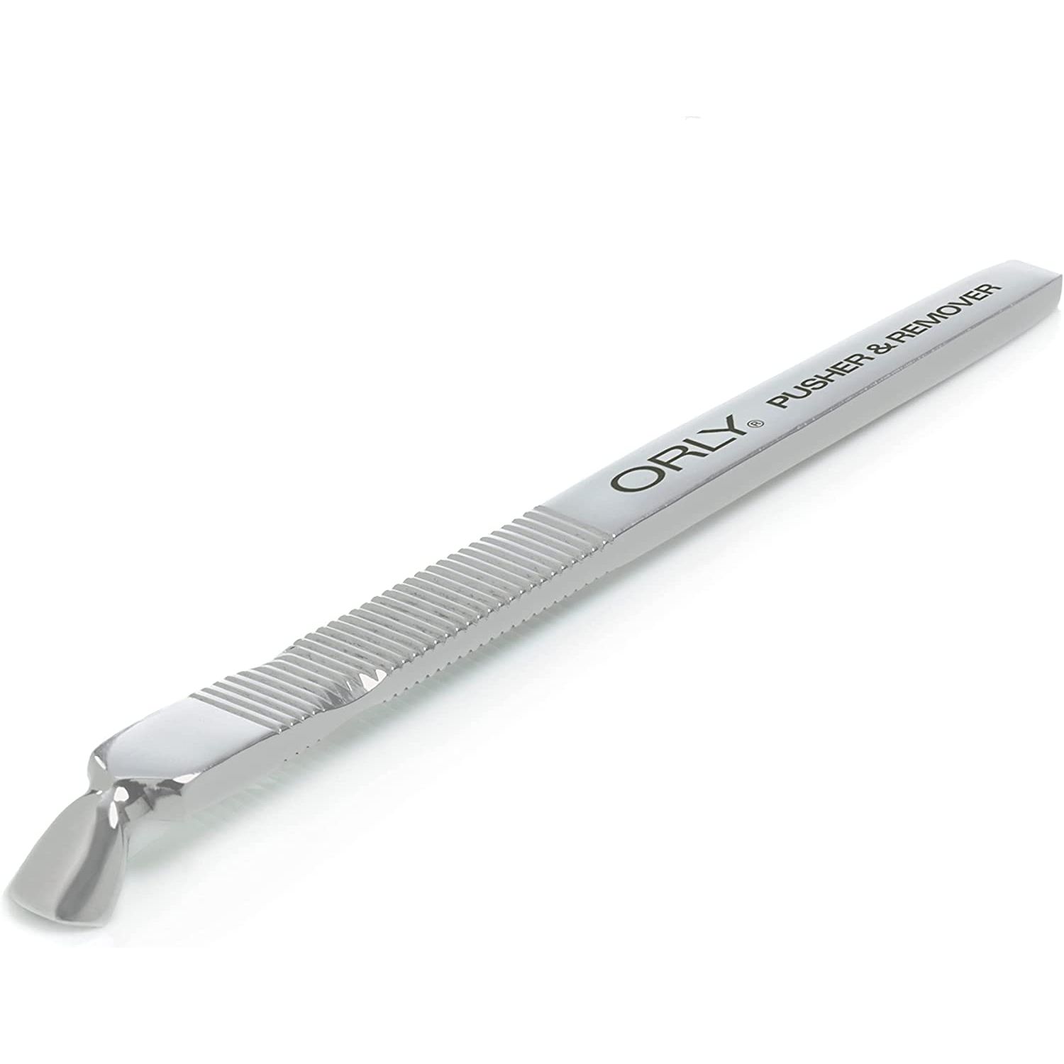 The Orly Cuticle Pusher/Remover is a one-count tool designed to help you safely and easily push back and remove excess cuticles from your nails. It features a stainless steel tip that is angled for precision and gentle on your delicate nail beds.