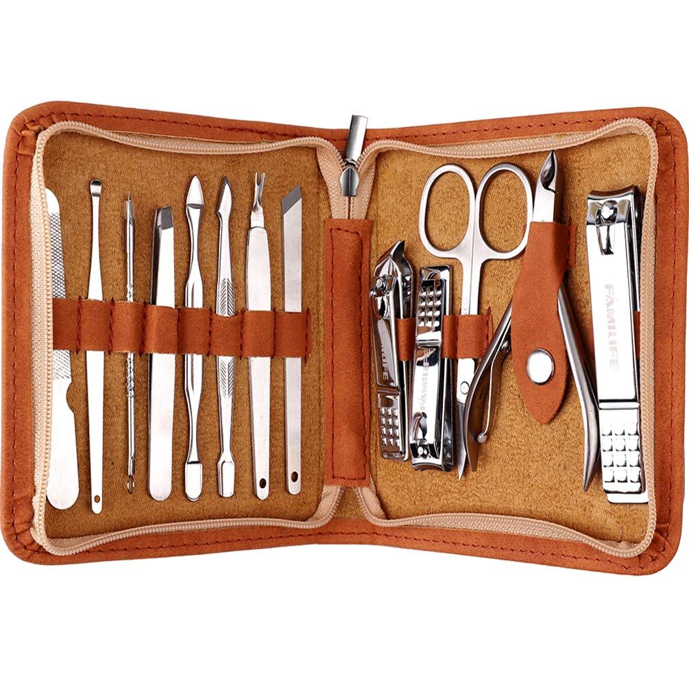 The FAMILIFE F03 Manicure Set is a 13-piece kit that is designed for professional and personal use.