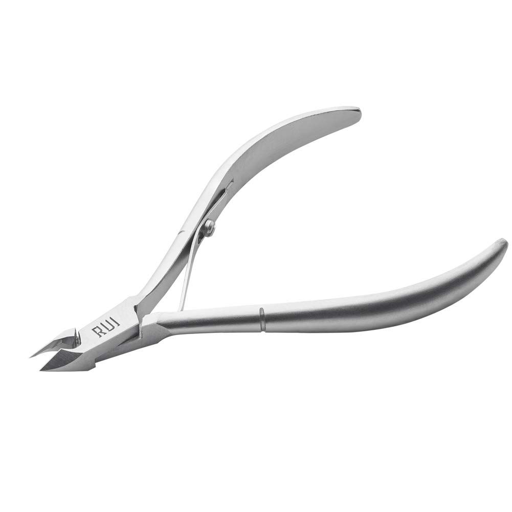 Rui Smiths Professional Cuticle Nippers Precision Surgical-Grade Stainless Steel Cuticle Trimmer is a high-quality tool designed to trim and clip cuticles with precision. The cuticle nipper is made of surgical-grade stainless steel, which ensures long-lasting durability and performance.