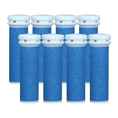 The Replacement Refill Rollers for Emjoi Micro-pedi (Extra Coarse) - Pack of 8 are designed to fit the Emjoi Micro-pedi pedicure tool. They are extra coarse rollers which can effectively remove rough, calloused skin from your feet.
The pack includes 8 rollers, so you can replace your old rollers when they become worn or dull.