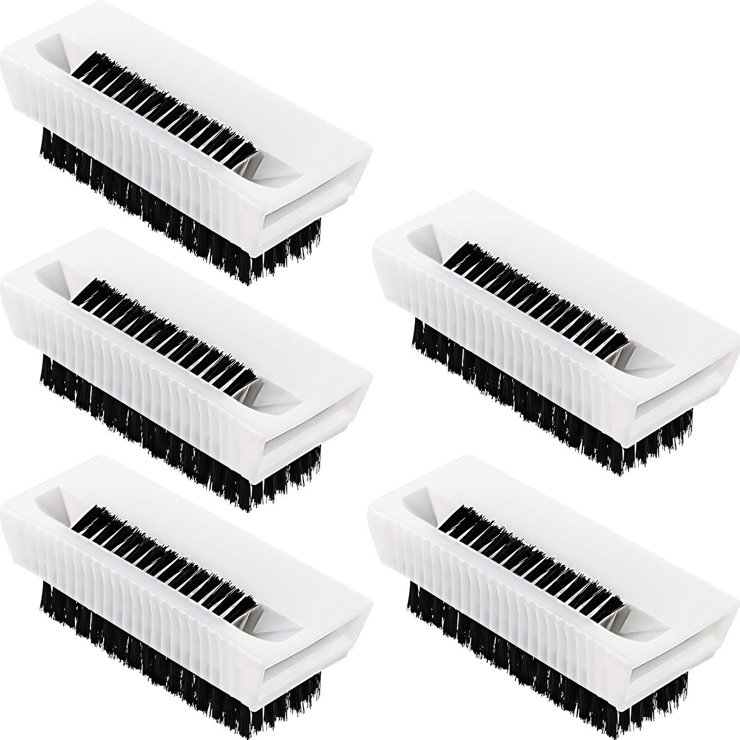 The 5 Pieces Hand Scrub Brush Non Disposable Scrub Brush Plastic Cleaning Brushes are designed for effective and efficient hand and nail cleaning. These brushes are made of high-quality plastic material that makes them durable and long-lasting. The bristles are sturdy and do not shed easily, ensuring that they can tackle tough dirt and grime.