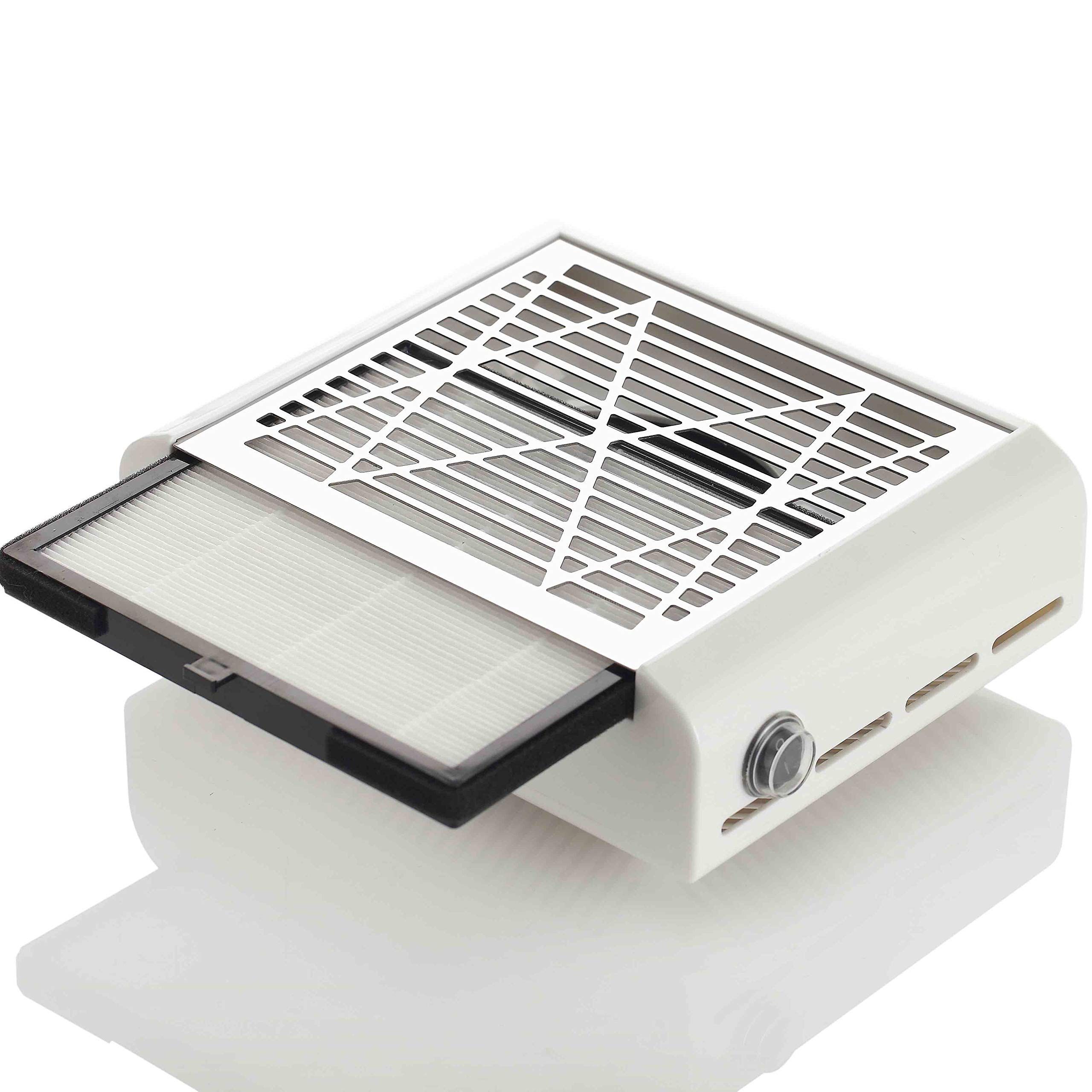 Miss Sweet Electric Nail Dust Collector is a device designed to be used during nail manicure or pedicure. It's designed to quickly and easily collect nail dust and particles from filing or buffing the nails, so that they don't get dispersed into the air and make a mess.
The nail dust collector is designed to be compact and easy to use.