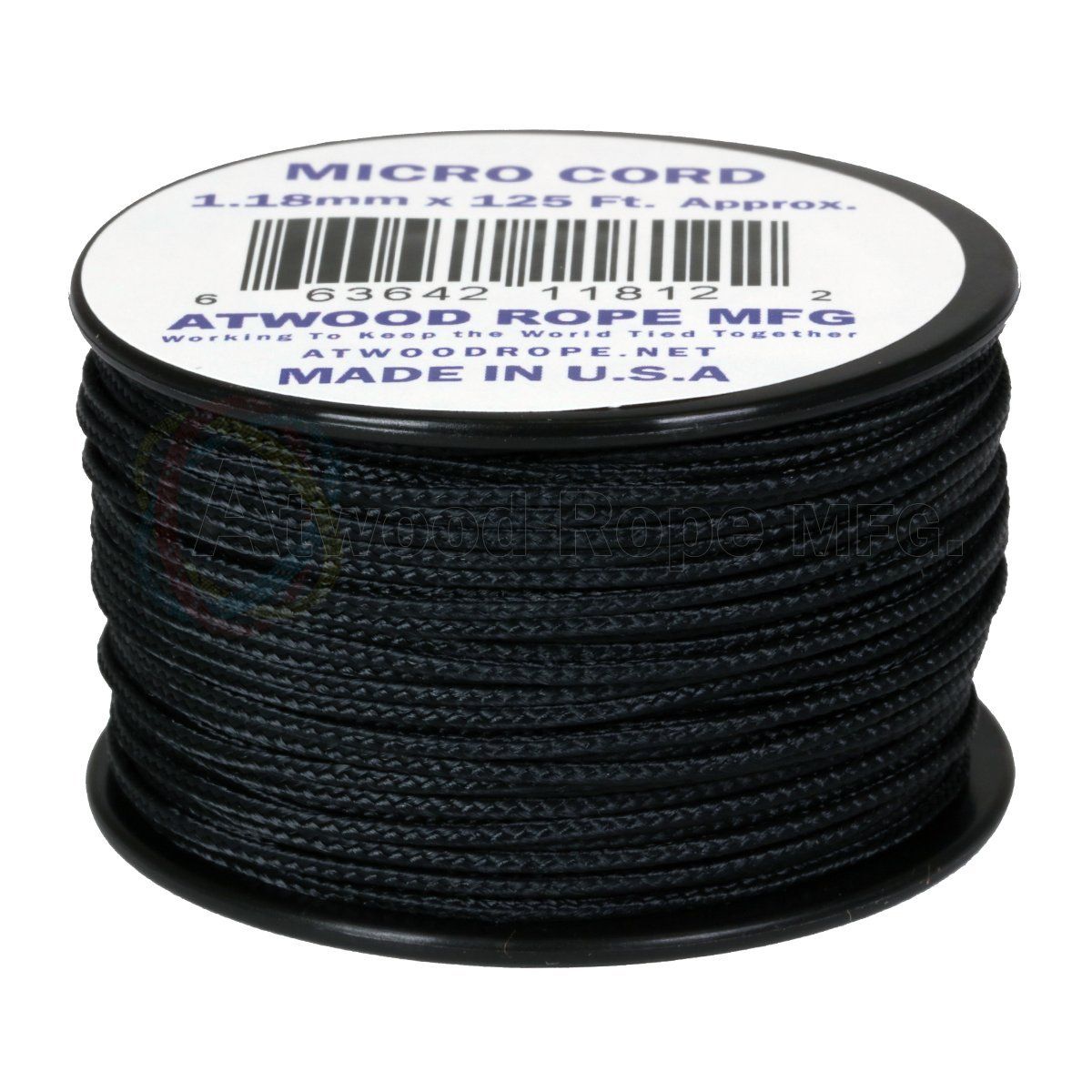 Atwood premium braided cord. At just 1.18mm thick, there are hundreds of uses for this small, but strong lightweight braided cord. Great for crafts and prepping. Lanyards, handle wraps, jewelry.