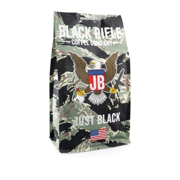 Experience the rich and satisfying flavor of Black Rifle Coffee Company Just Black Medium Roast Ground Coffee.