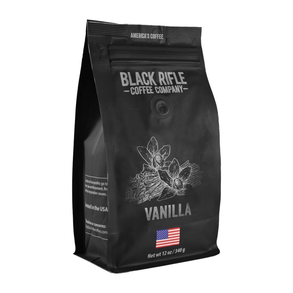 Introducing Black Rifle Coffee Company's Vanilla Medium Roast Ground Coffee, a delicious option for coffee enthusiasts who crave flavor and smoothness. Made from top-grade 100% Brazilian Arabica beans, this coffee is infused with natural vanilla essence to create a truly remarkable taste.